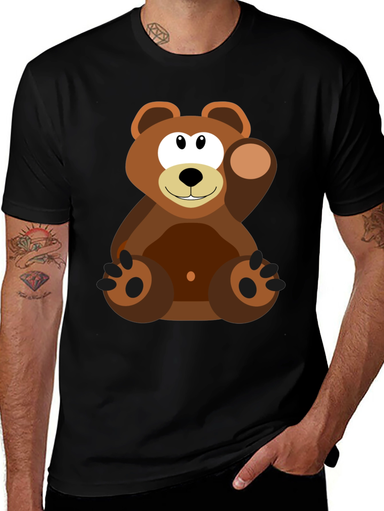 Cute Cartoon Bear Graphic T-Shirt