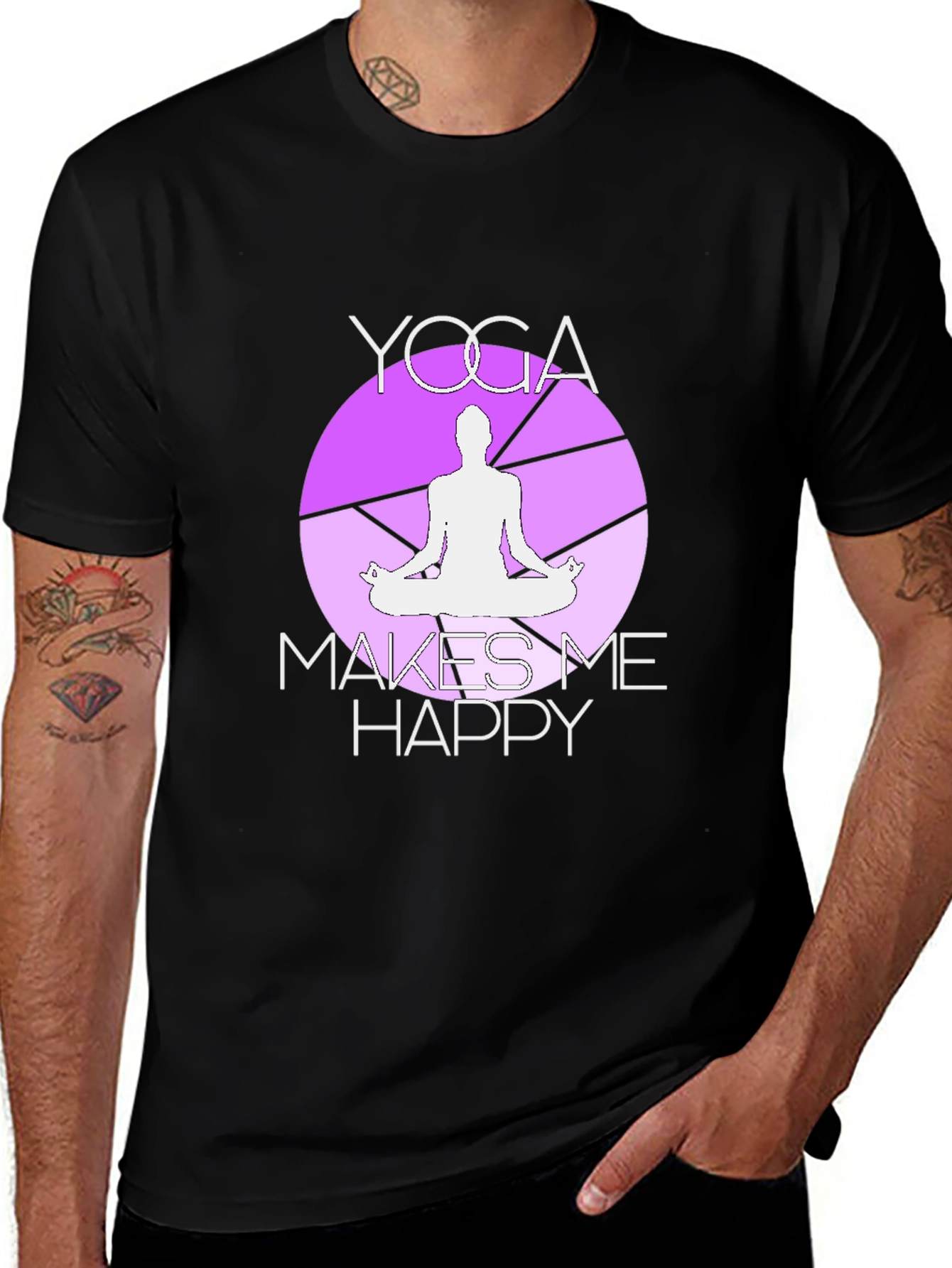 Yoga Makes Me Happy Graphic T-Shirt