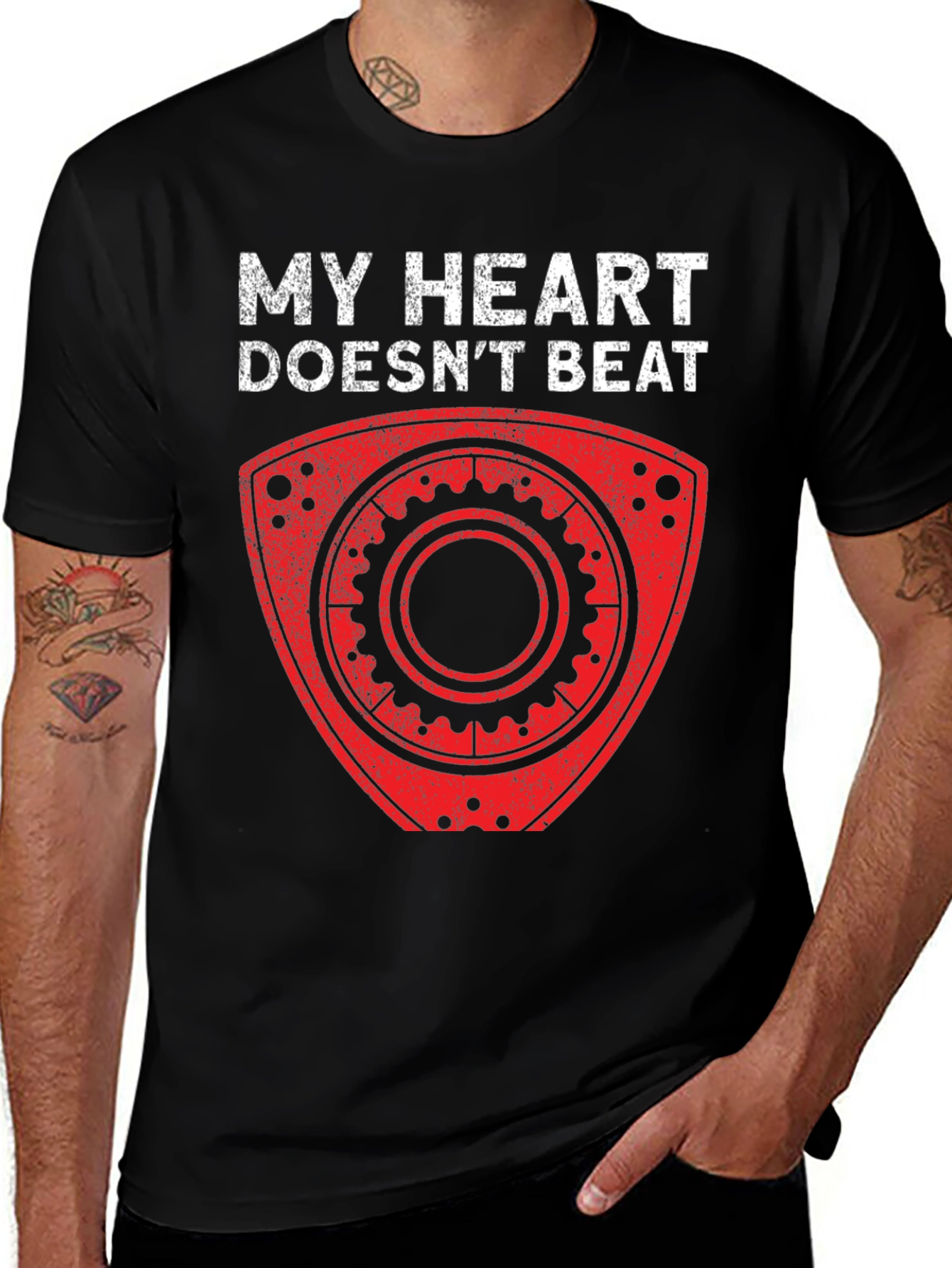 My Heart Doesn't Beat Rotary Engine T-Shirt