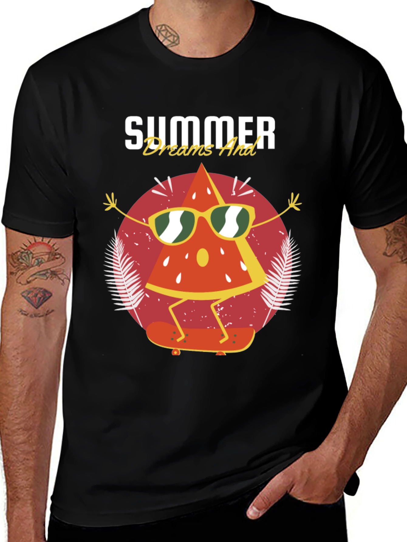 Variant 14 of Summer Dreams T-Shirt: Watermelon Skate Design