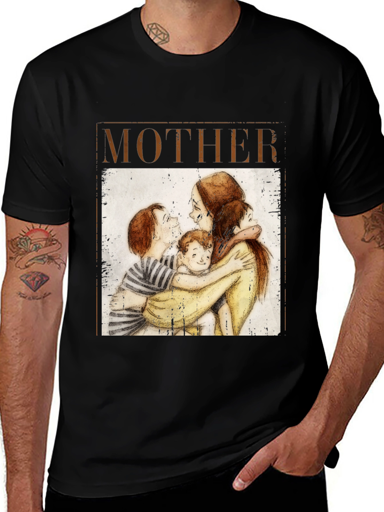 Variant 12 of Mother Graphic T-Shirt: Heartwarming Family Love Tee