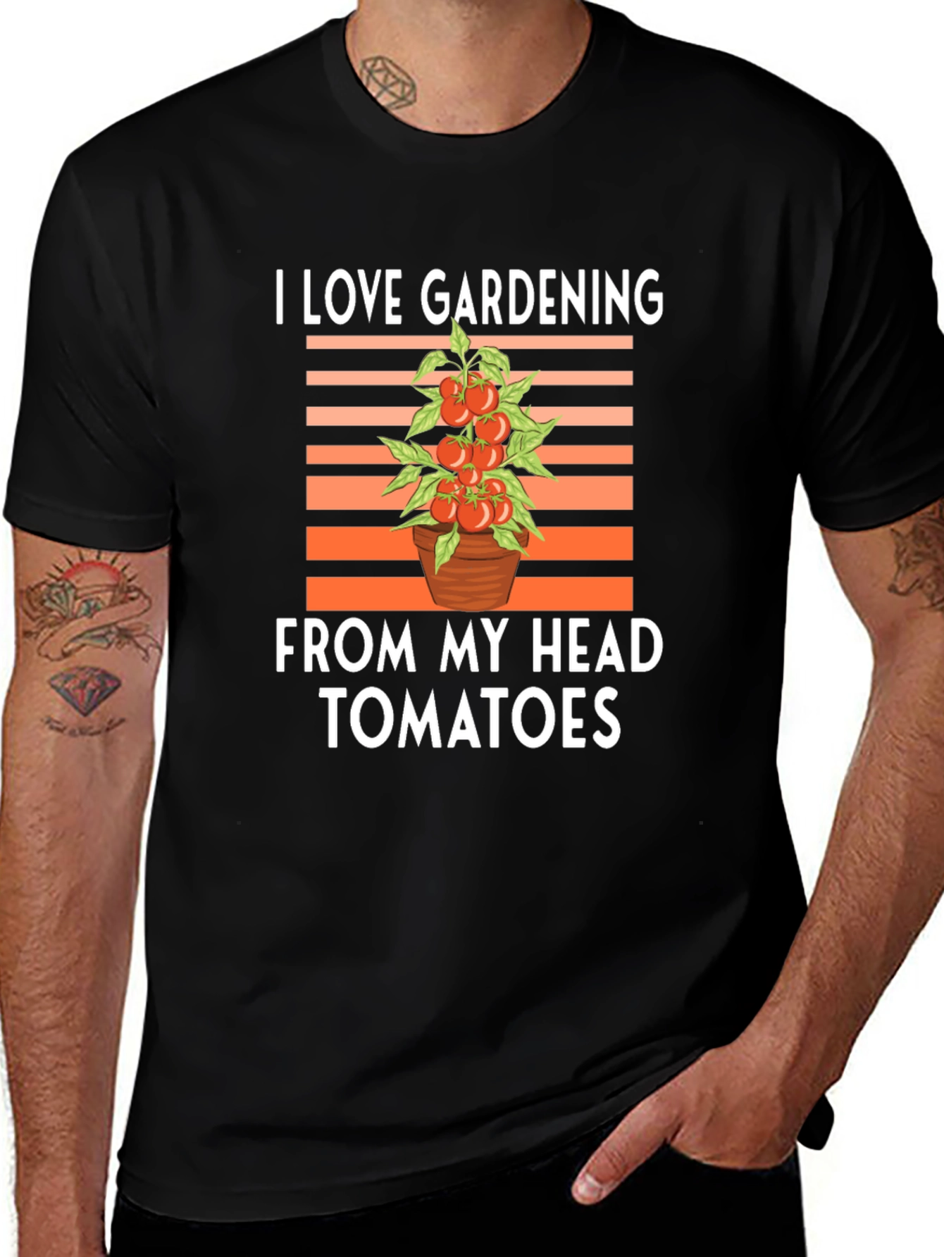 I Love Gardening From My Head Tomatoes T-Shirt