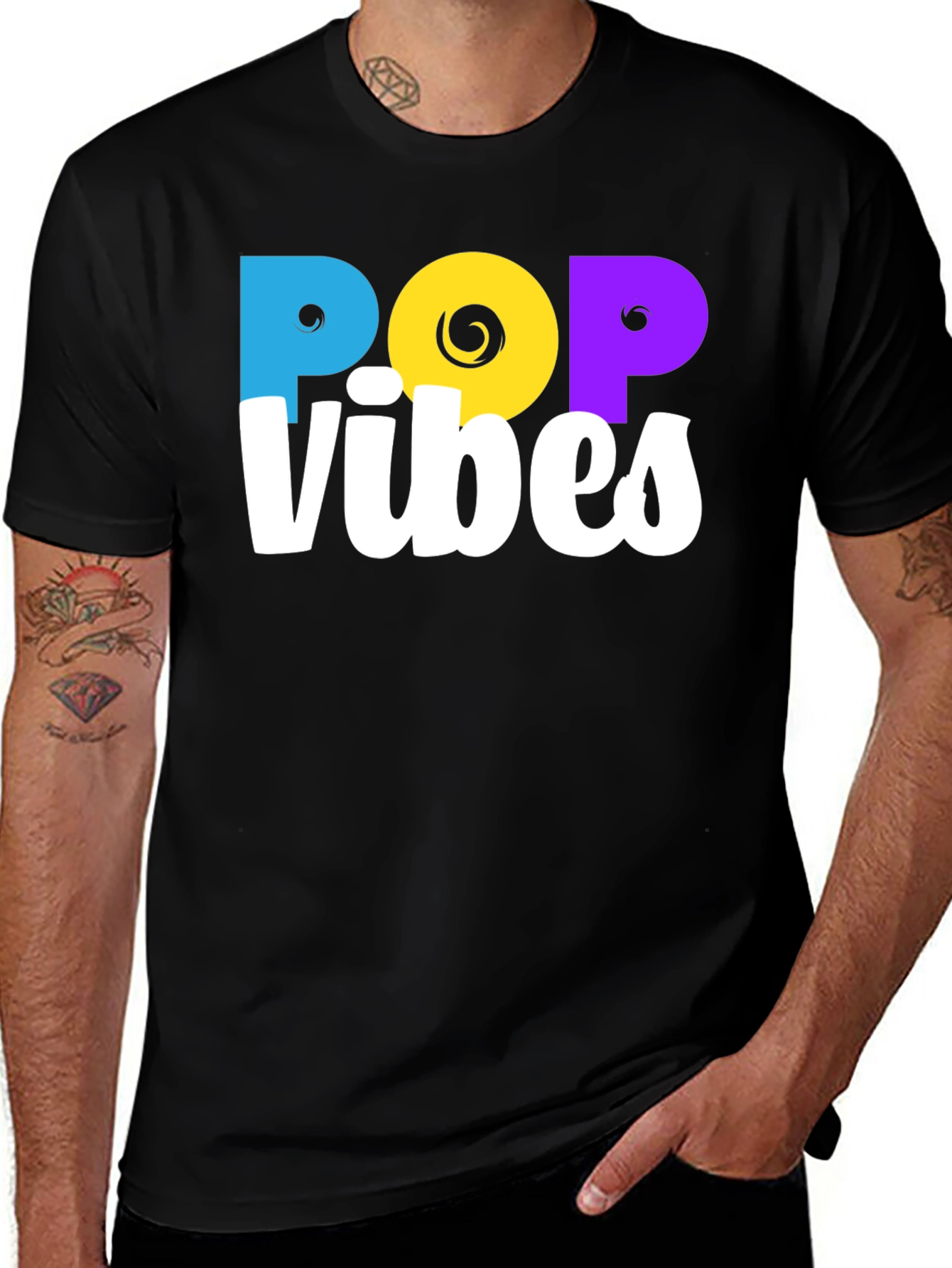 Variant 13 of Pop Vibes Graphic Tee - Trendy Design