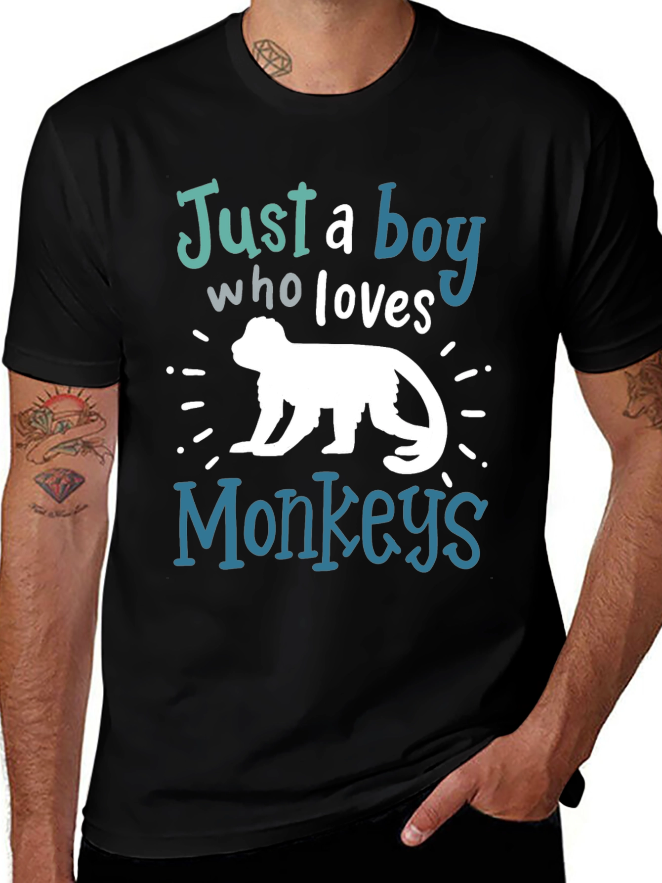 Boy's Monkey Lover T-Shirt - Cool Graphic Tee