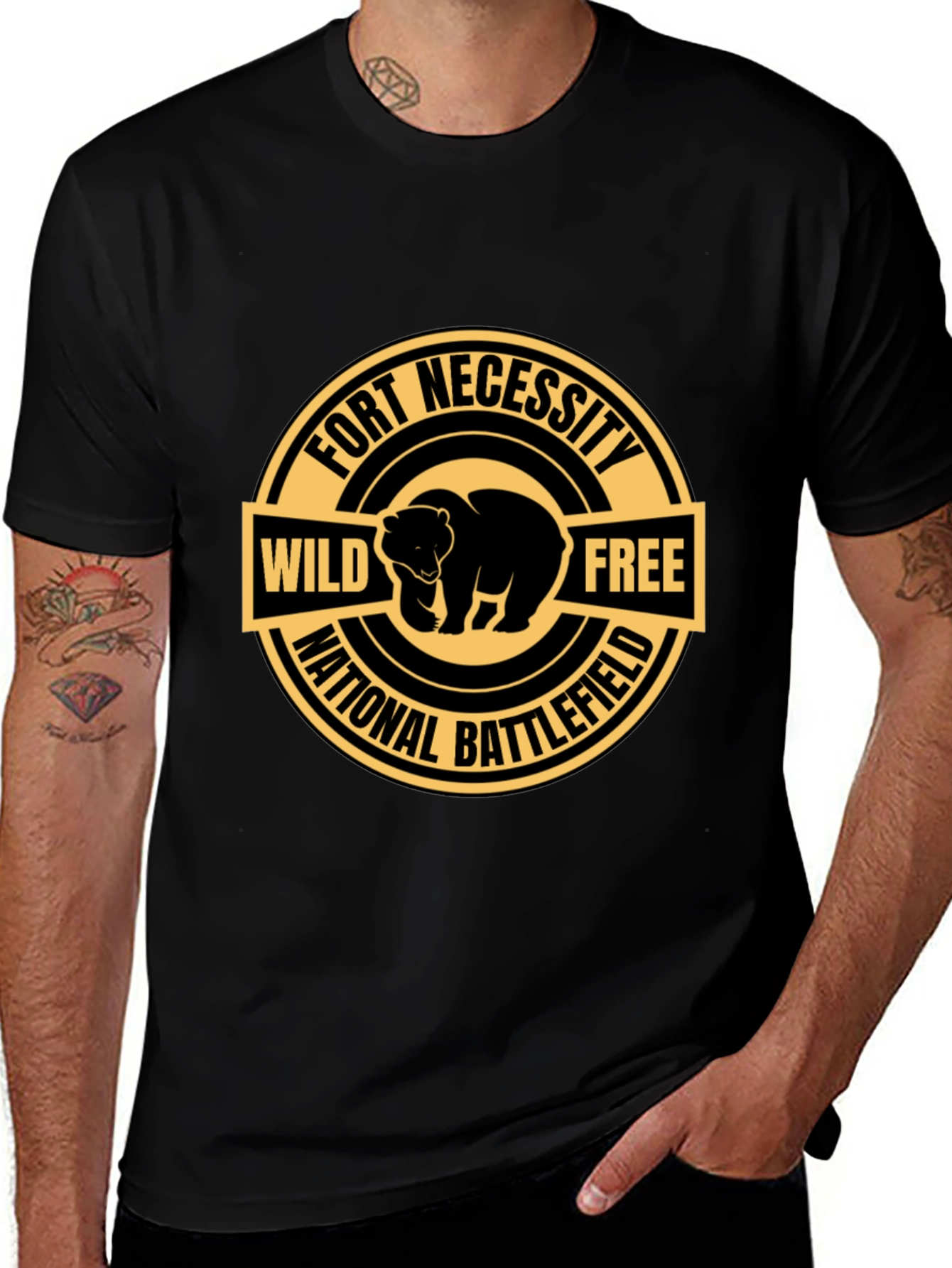 Variant 16 of Fort Necessity Wild Free Bear T-Shirt
