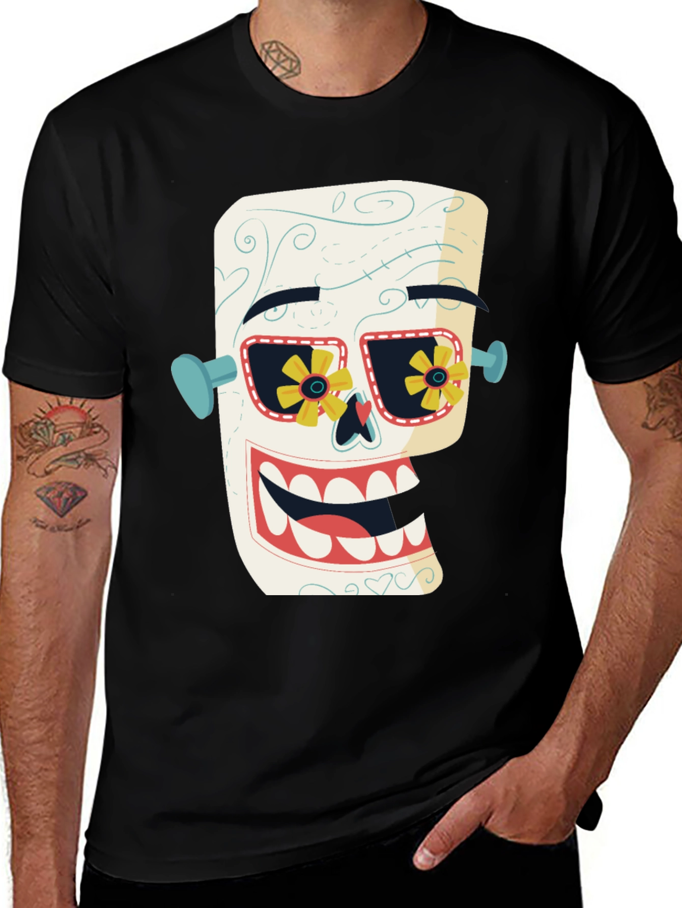 Variant 18 of Sugar Skull Frankenstein Graphic Tee