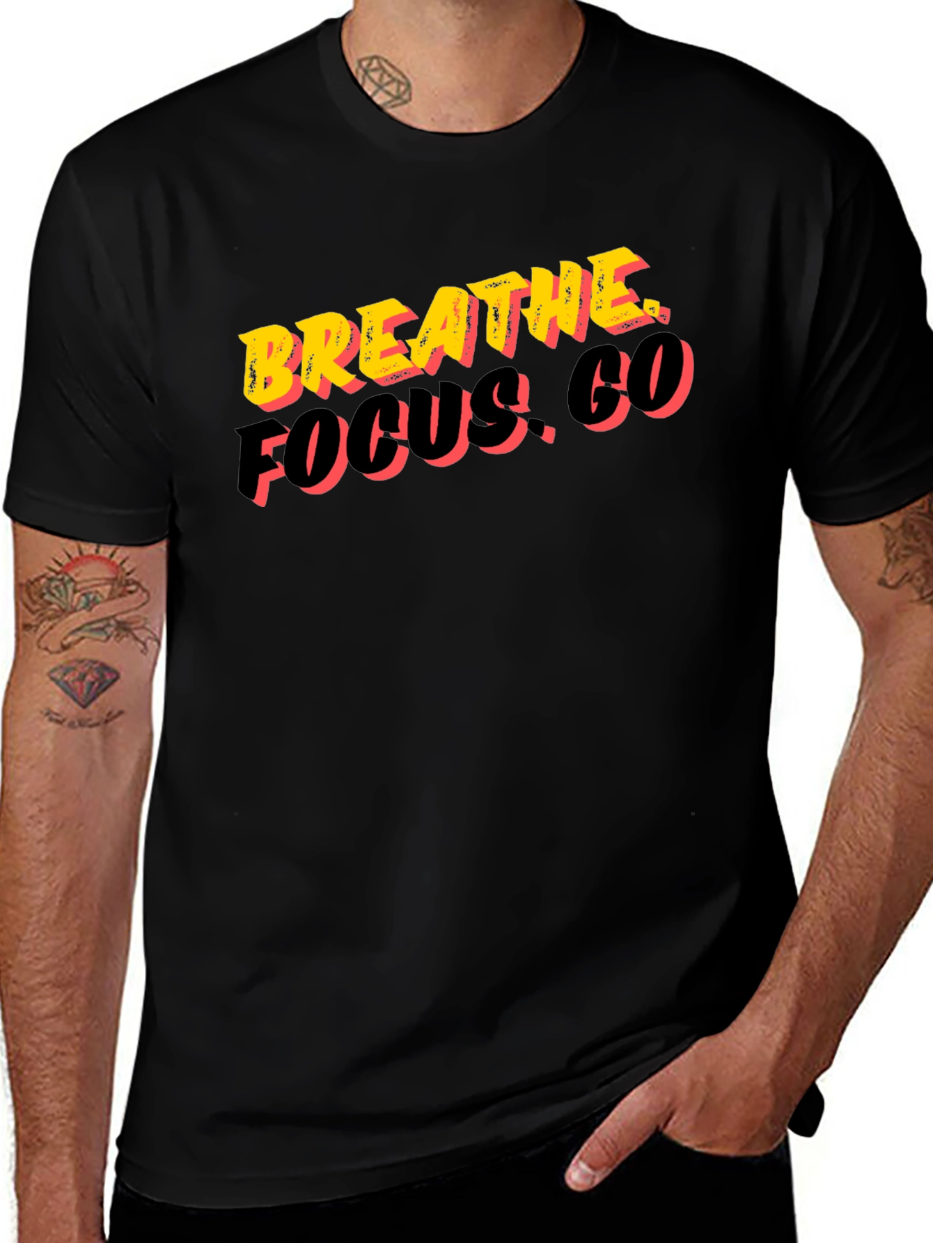 Variant 12 of Breathe Focus. Go. Graphic Tee