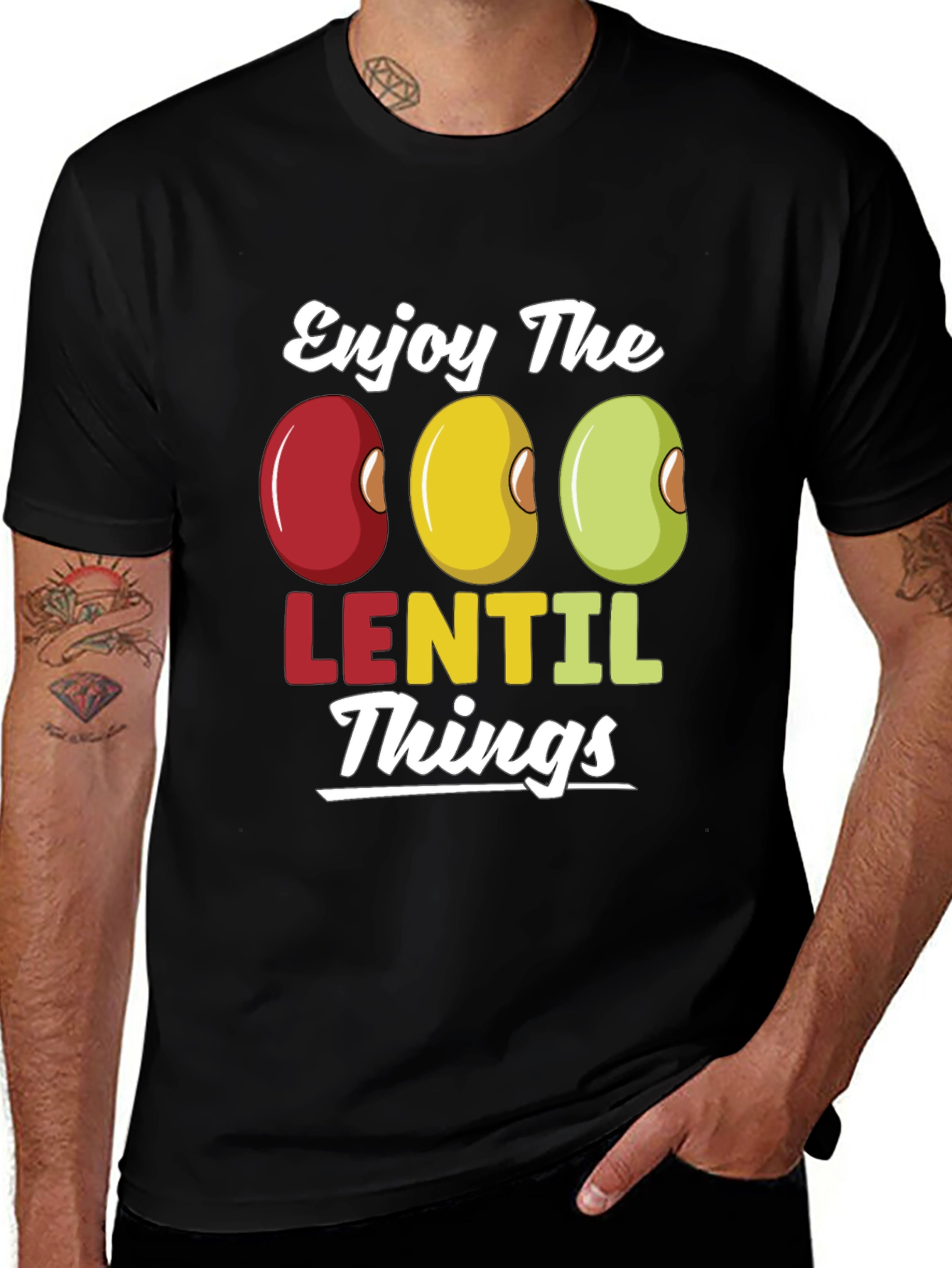 Variant 9 of Enjoy Lentil Things T-Shirt - Funny Foodie Tee