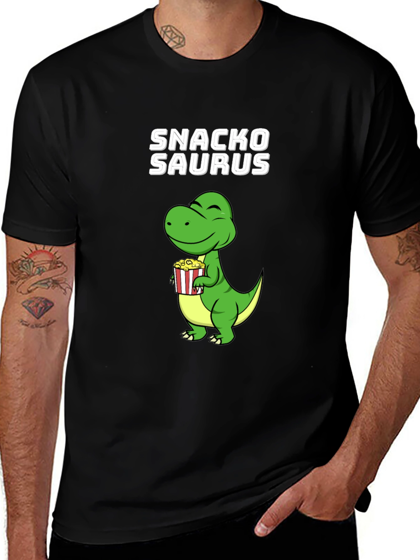 Variant 16 of Snackosaurus T-Shirt: Funny Dinosaur Tee