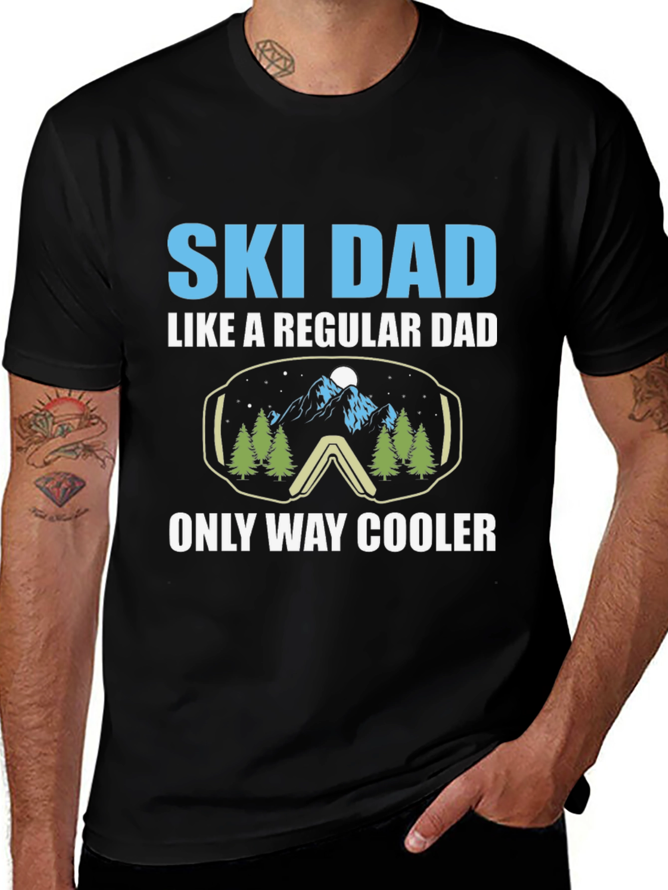 Variant 7 of Ski Dad Graphic T-Shirt - Cool Father's Day Gift