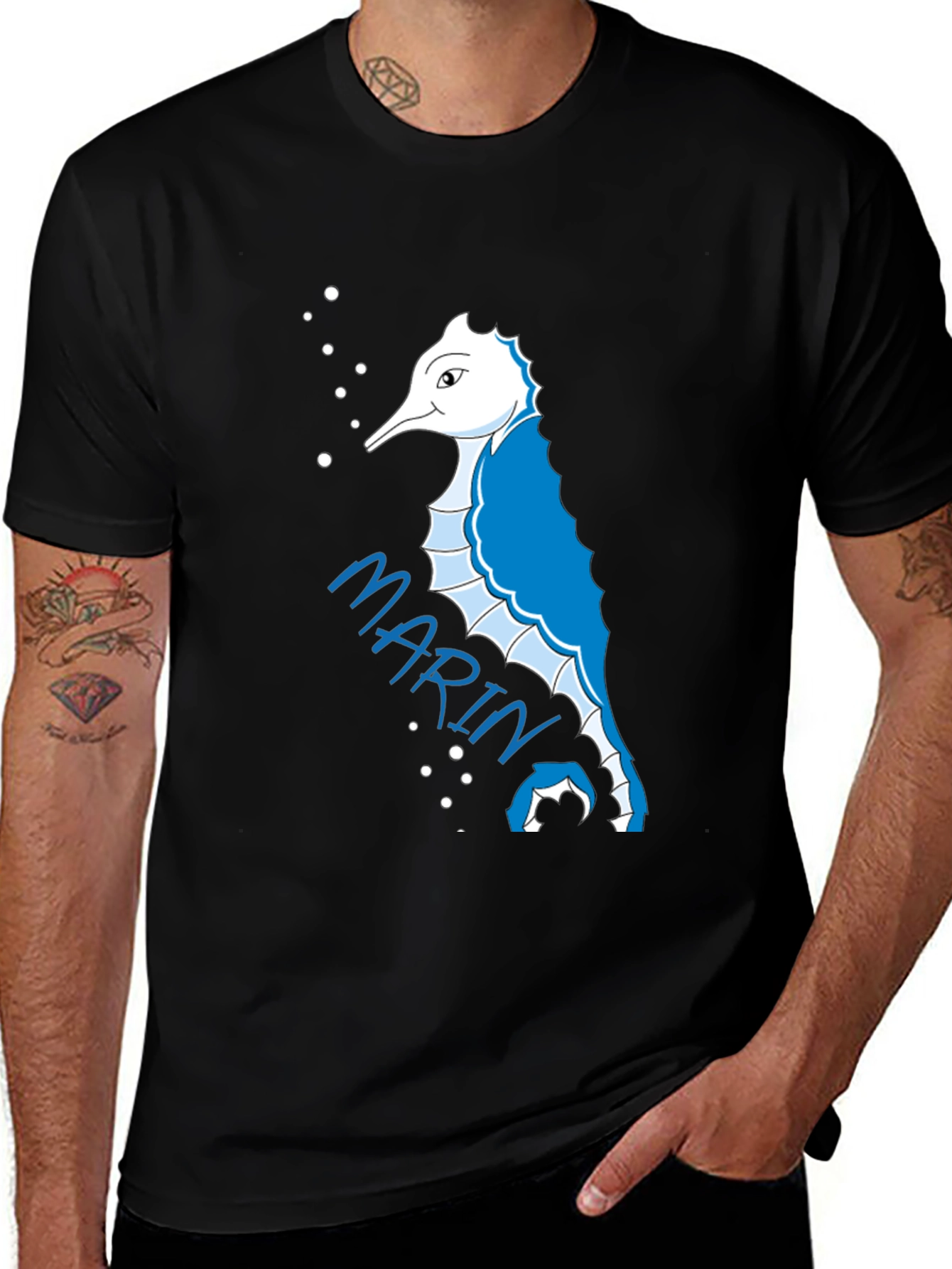 Variant 14 of Seahorse Graphic Tee - Marine Life Shirt