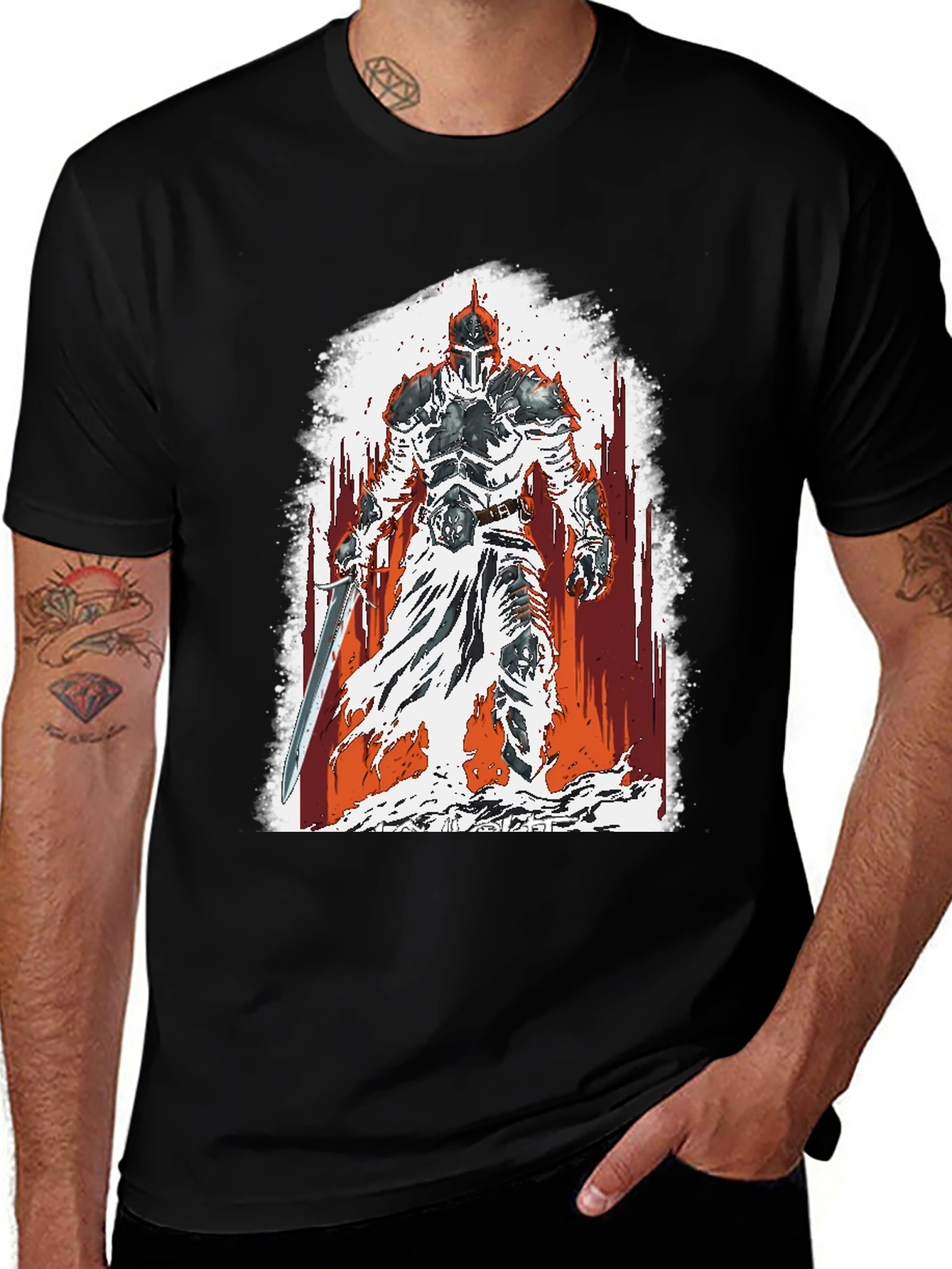 Variant 17 of Knight Graphic T-Shirt - Medieval Warrior Tee