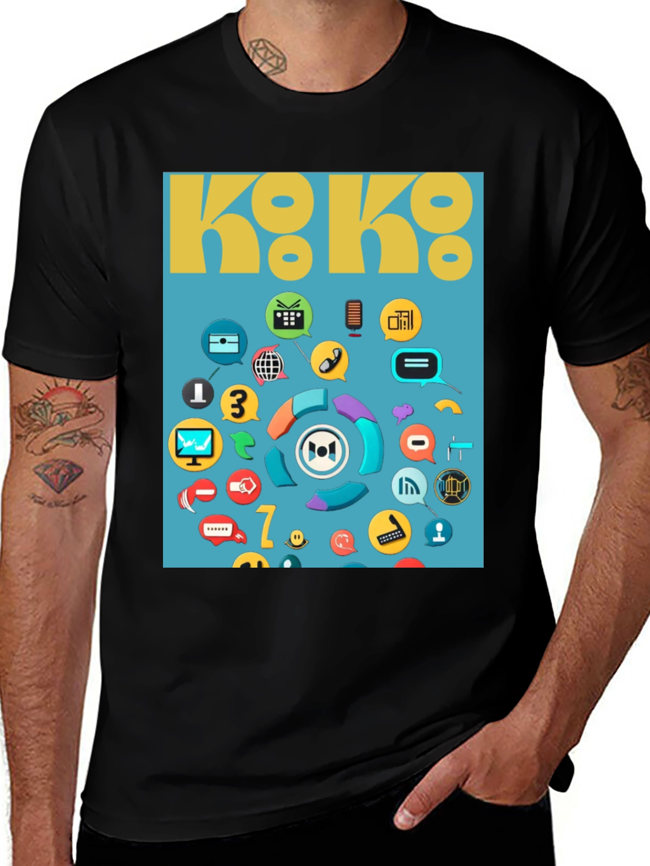 Variant 3 of Koko Graphic T-Shirt - Unique Pattern Tee