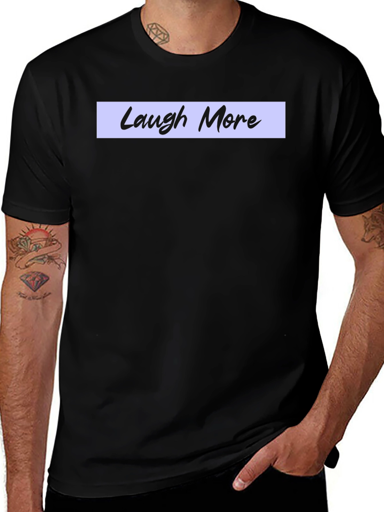 Variant 7 of Laugh More Graphic Tee - Stylish Men's T-Shirt