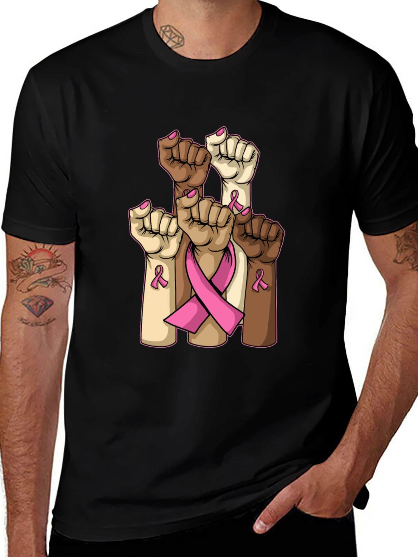 Breast Cancer Awareness Fist T-Shirt
