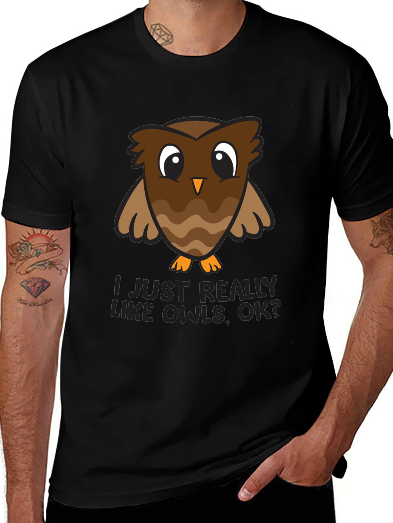 Variant 19 of I Just Really Like Owls, OK? Graphic Tee