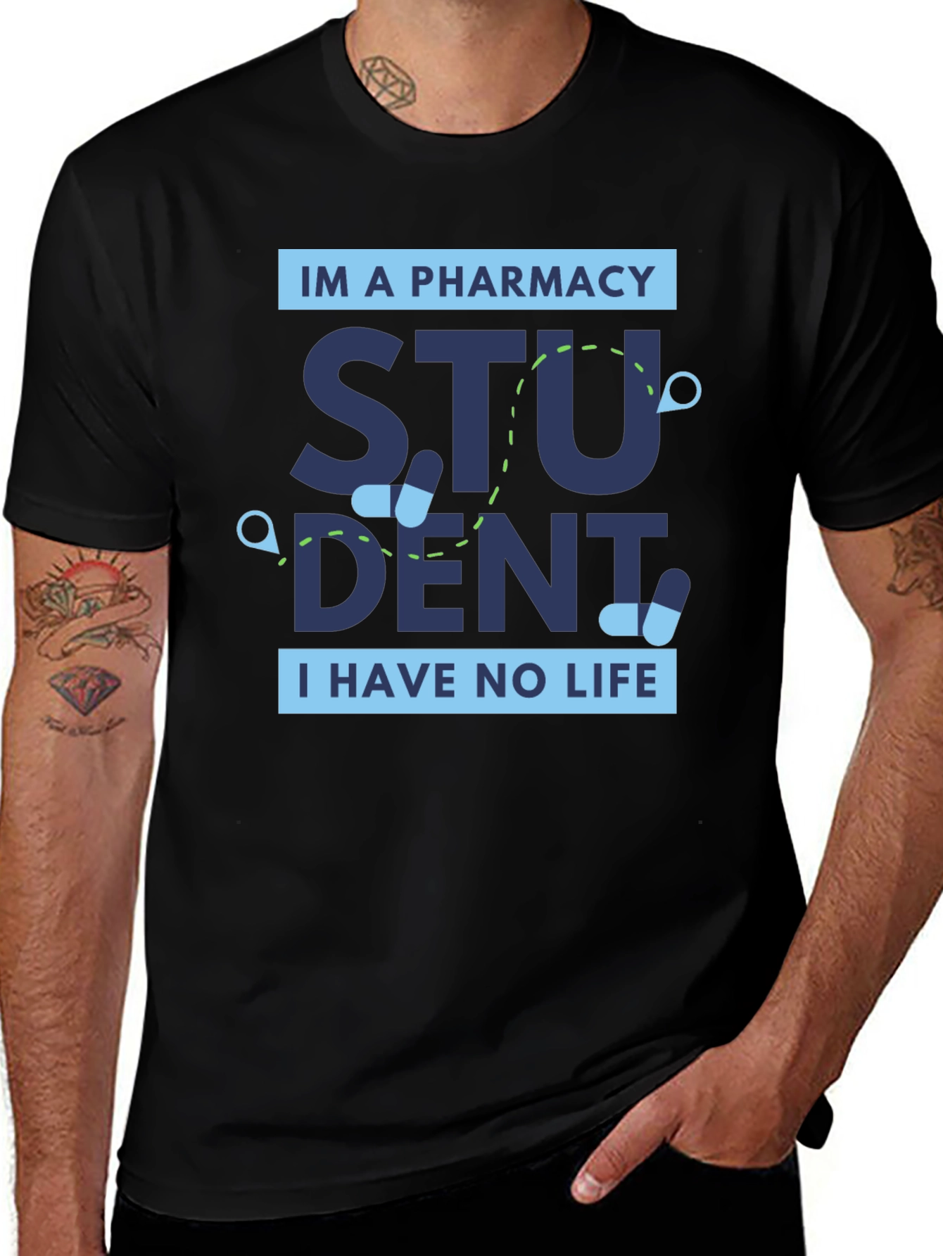 Variant 18 of Pharmacy Student Funny Graphic Tee