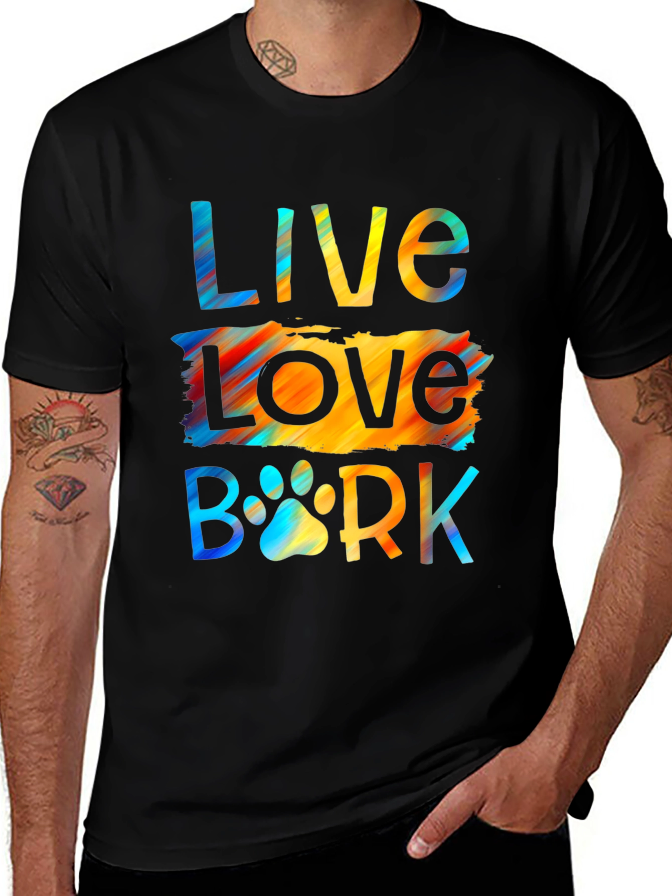 Variant 29 of Live Love Bark T-Shirt | Dog Lover Tee