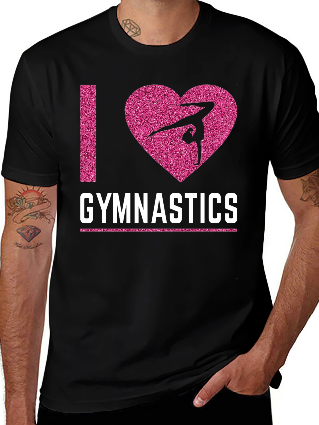 Variant 10 of I Love Gymnastics Graphic Tee - Sporty & Stylish