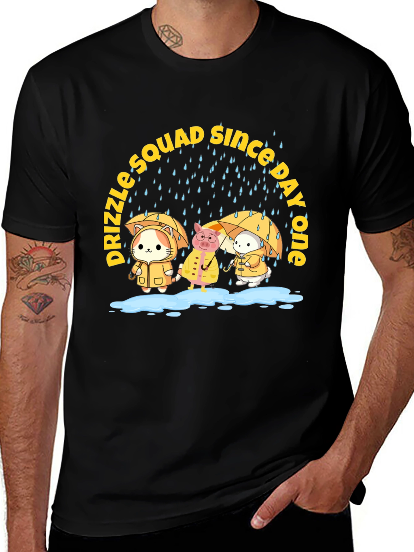 Variant 14 of Drizzle Squad Cute Animal Graphic T-Shirt