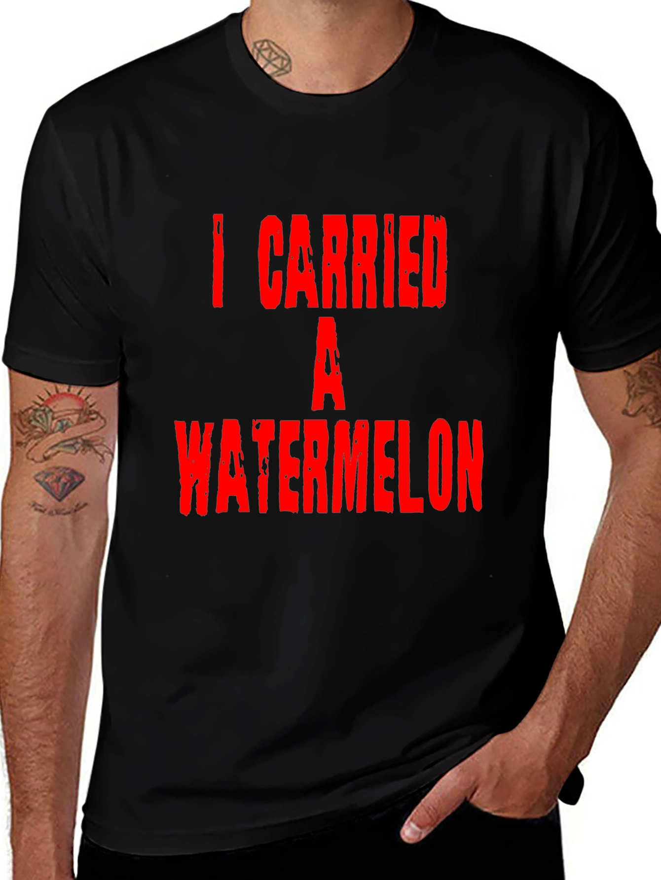 Variant 15 of I Carried a Watermelon Graphic Tee - Black