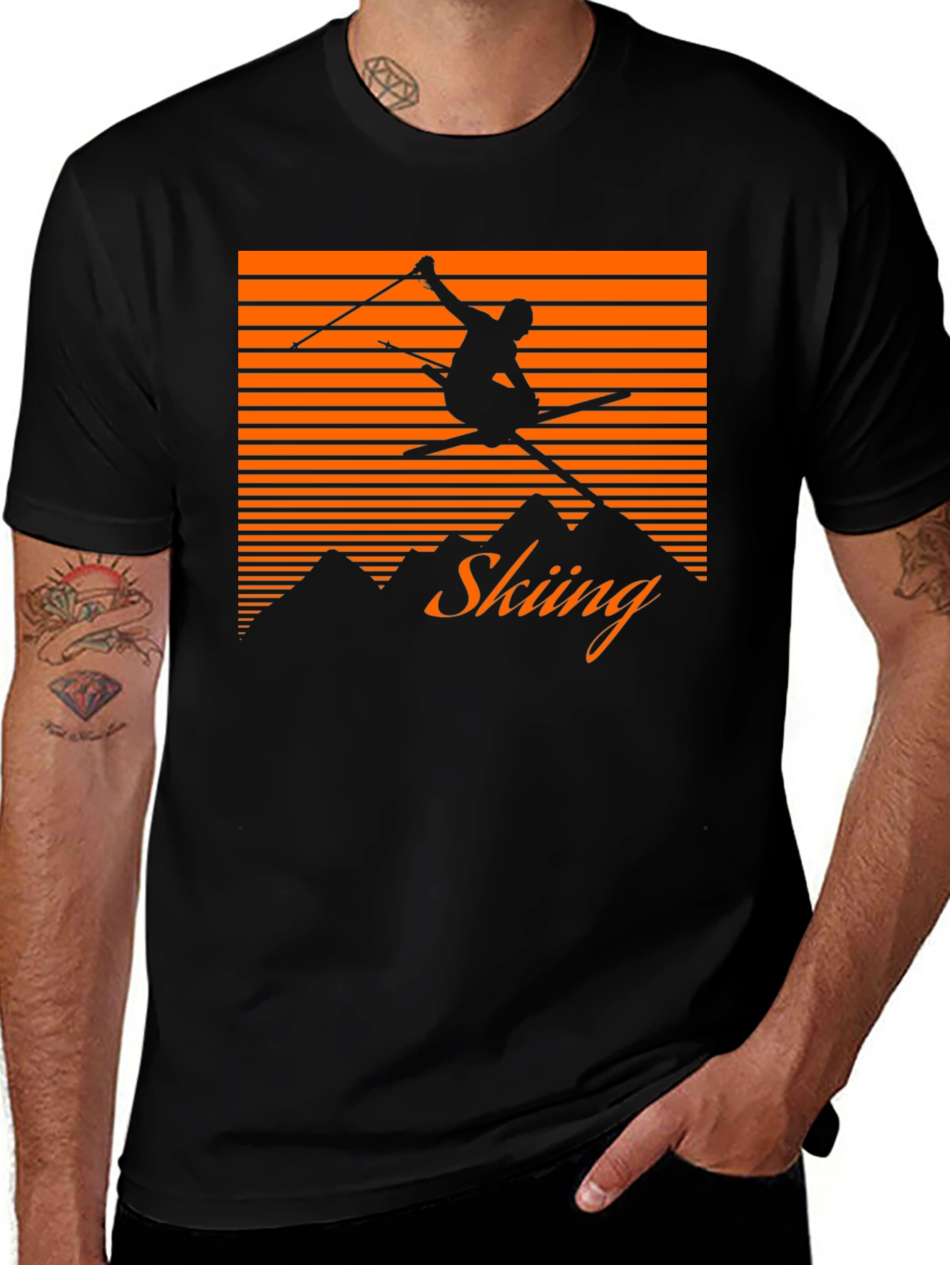Variant 19 of Retro Skiing T-Shirt - Mountain Graphic Tee