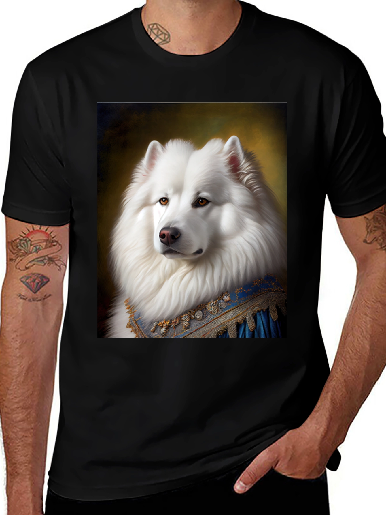 Regal Samoyed Dog Portrait T-Shirt