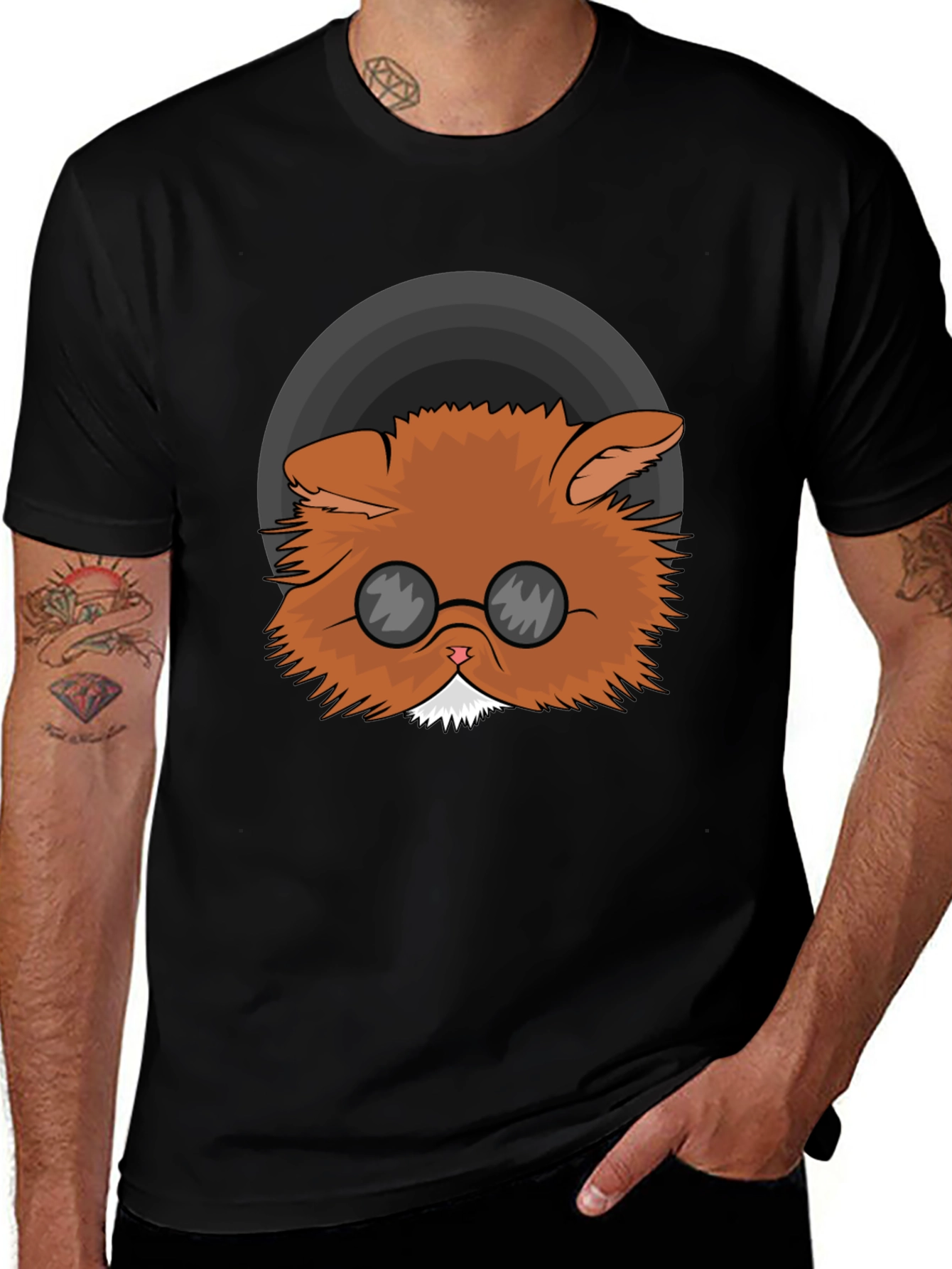Variant 29 of Cool Cat T-Shirt: Retro Sunglasses Design