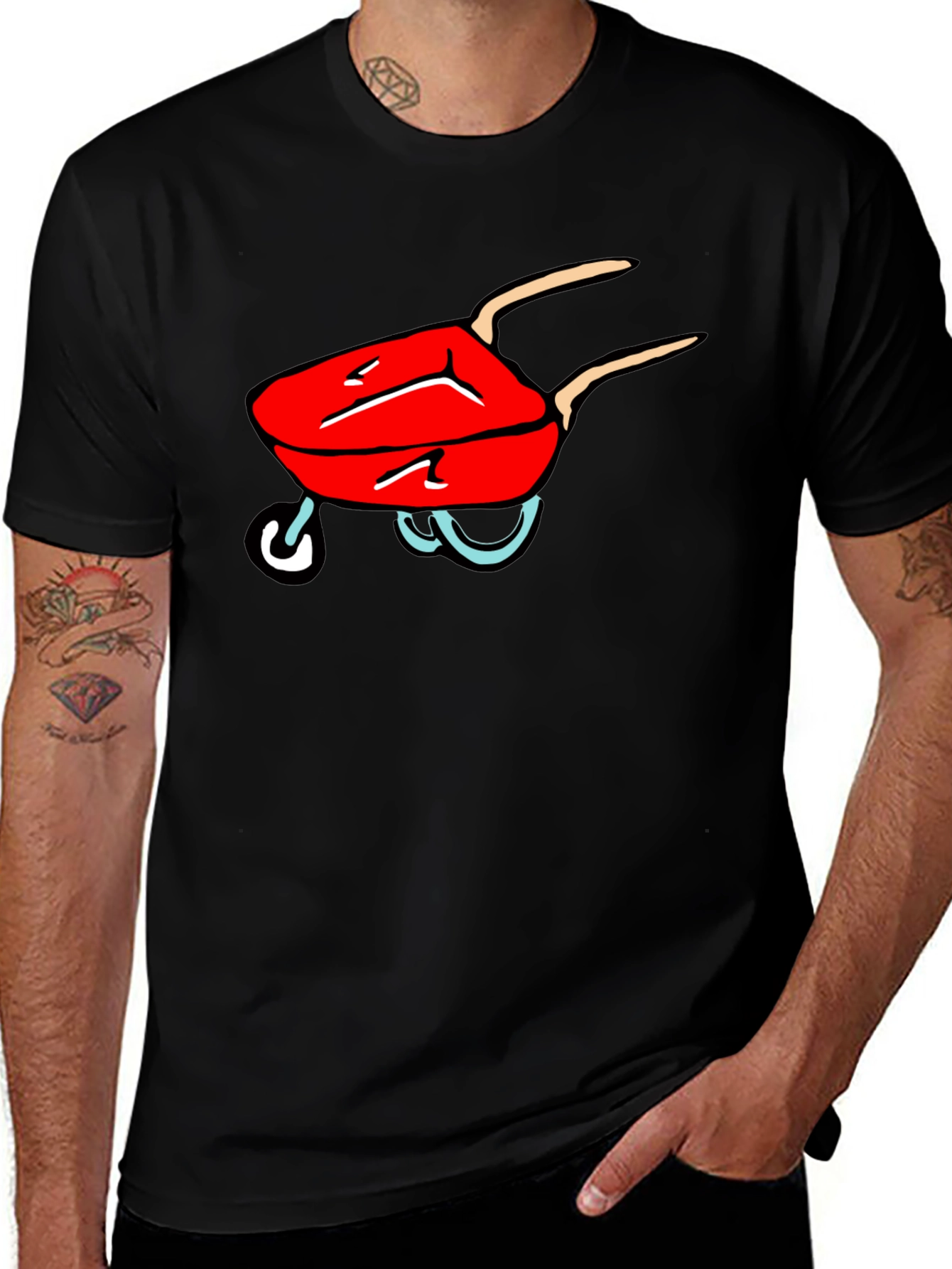 Variant 13 of Cartoon Grill Black T-Shirt