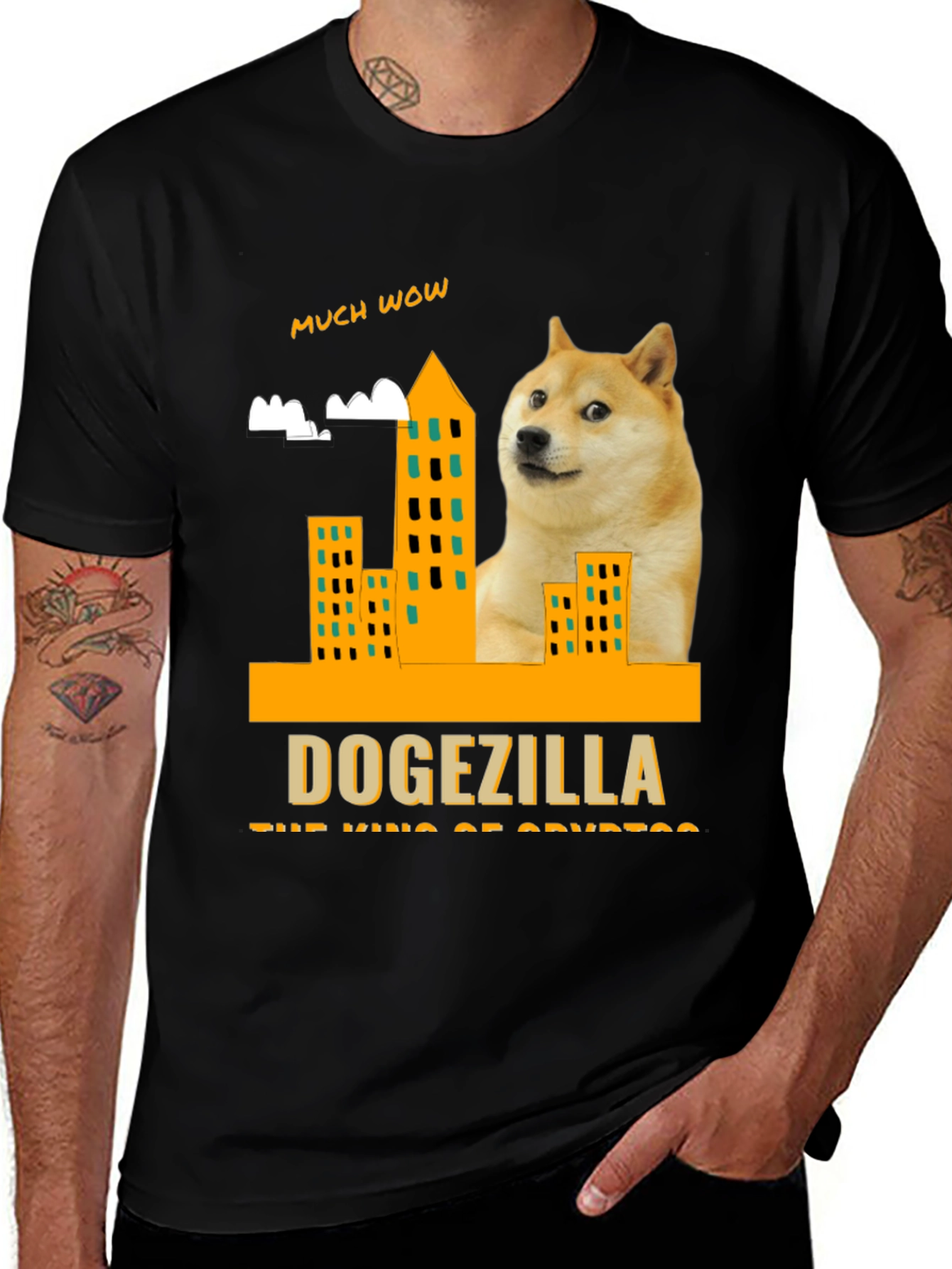 Dogezilla T-Shirt - King of Crypto - Much Wow!