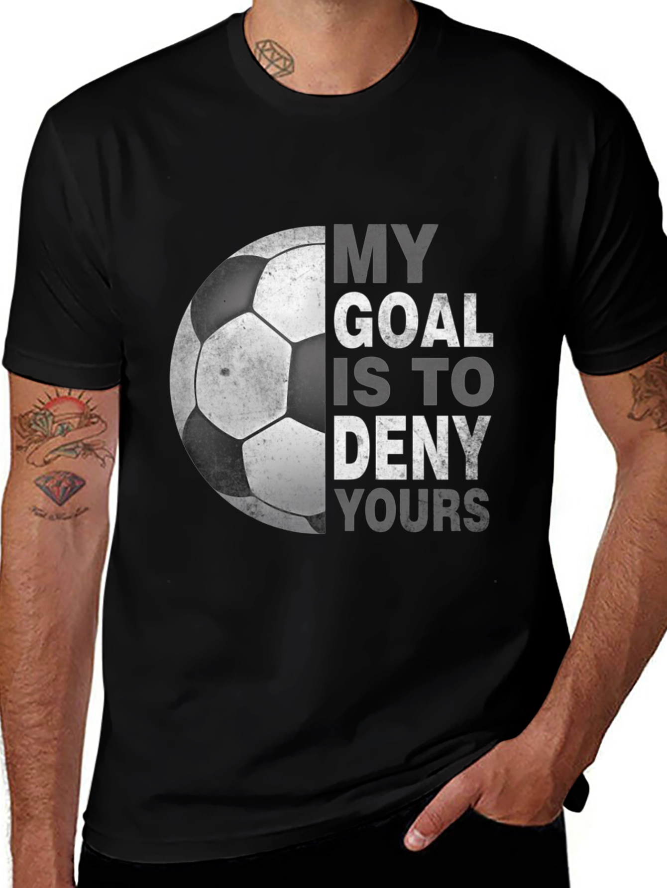 Black My Goal Soccer Graphic Tee - Black main image