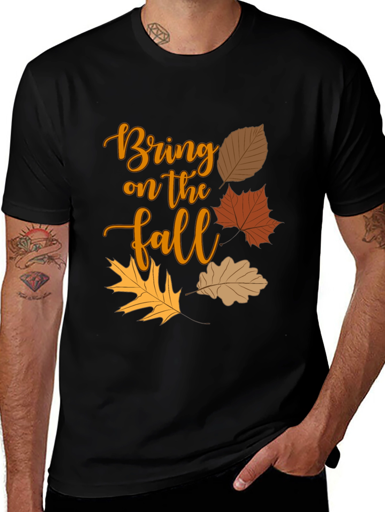 Variant 26 of Bring on the Fall T-Shirt - Autumn Leaves Design