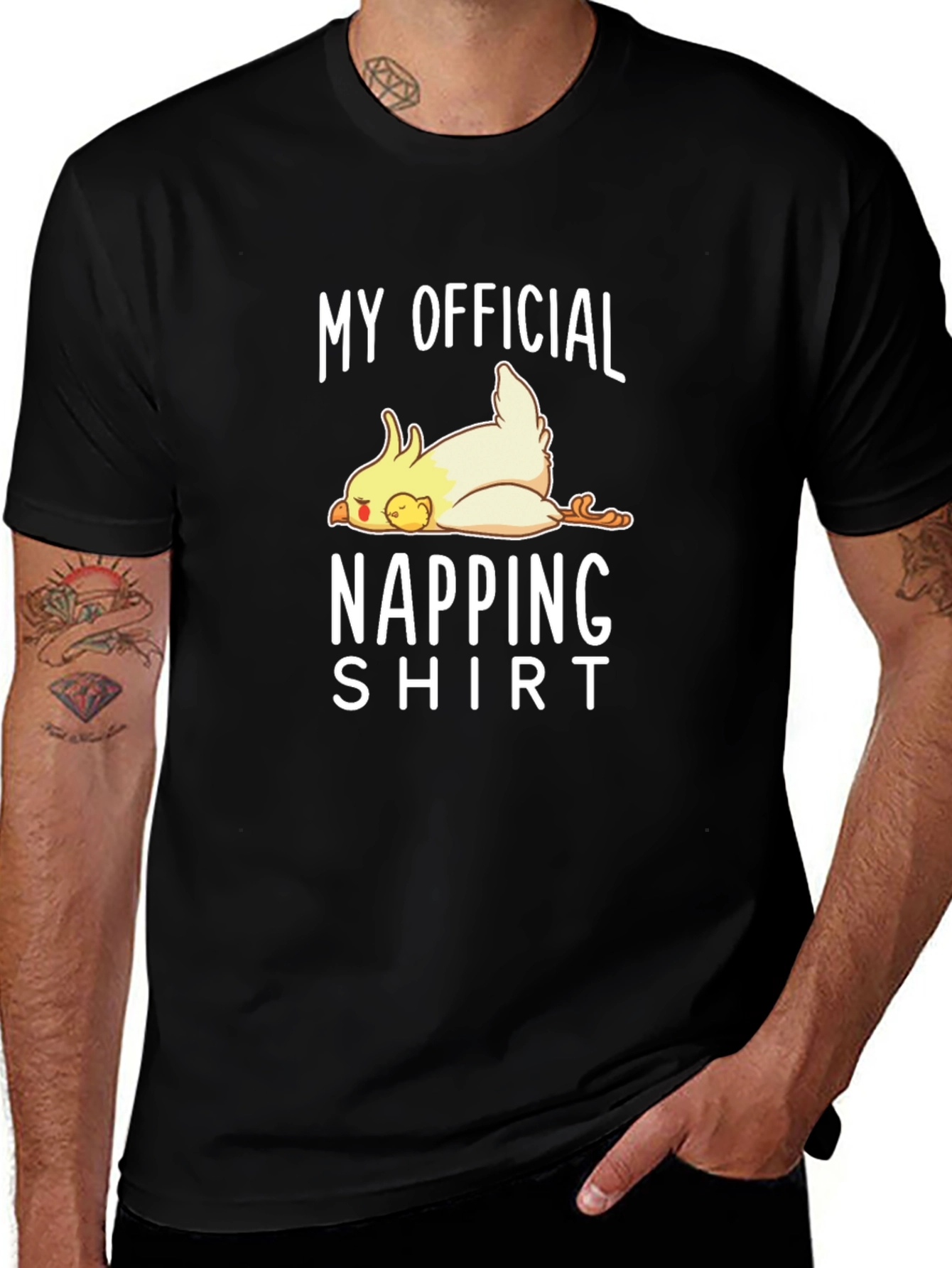 Black My Official Napping Shirt - Funny Cockatiel Tee main image