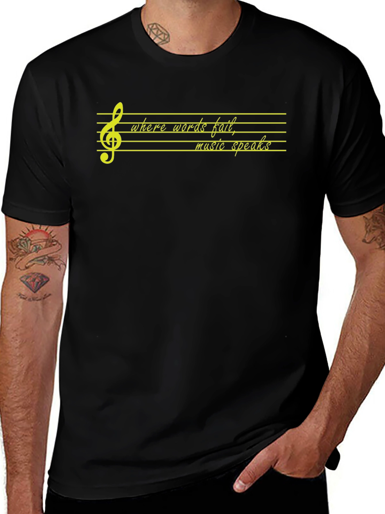 Variant 9 of Music Speaks T-Shirt - Stylish Graphic Tee