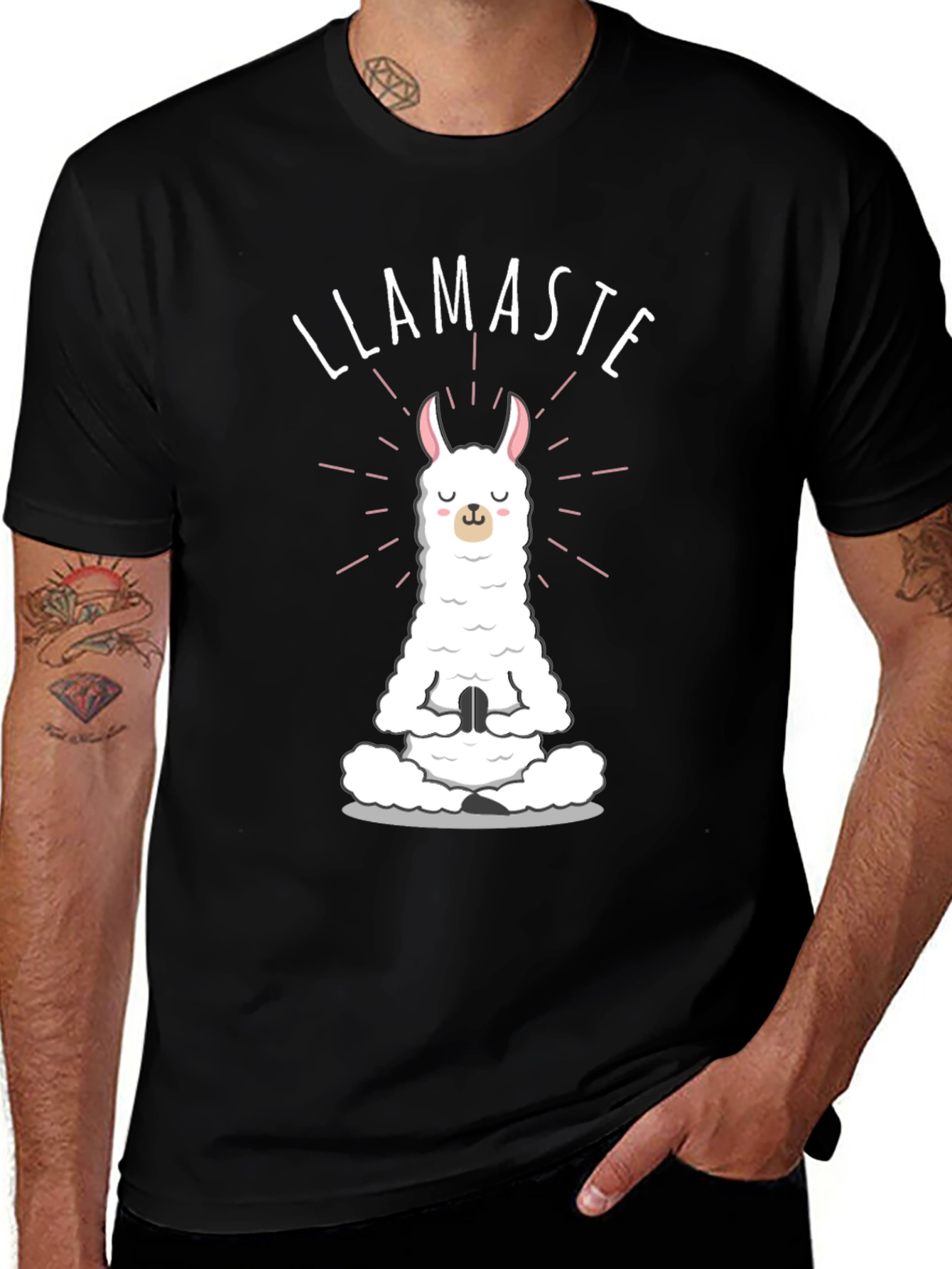 Variant 4 of Llamaste T-Shirt: Yoga Llama Tee