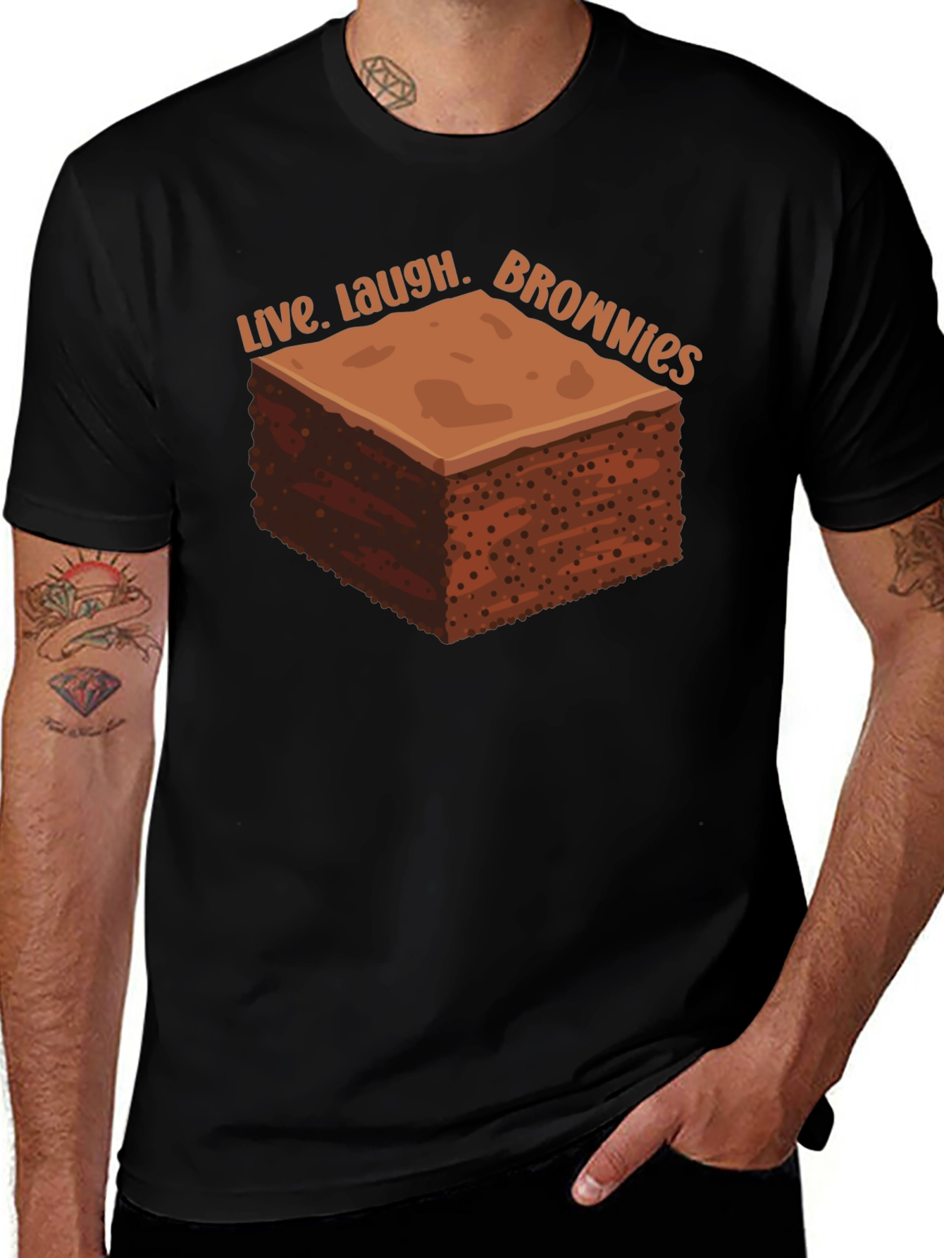 Variant 30 of Live, Laugh, Brownies Graphic T-Shirt