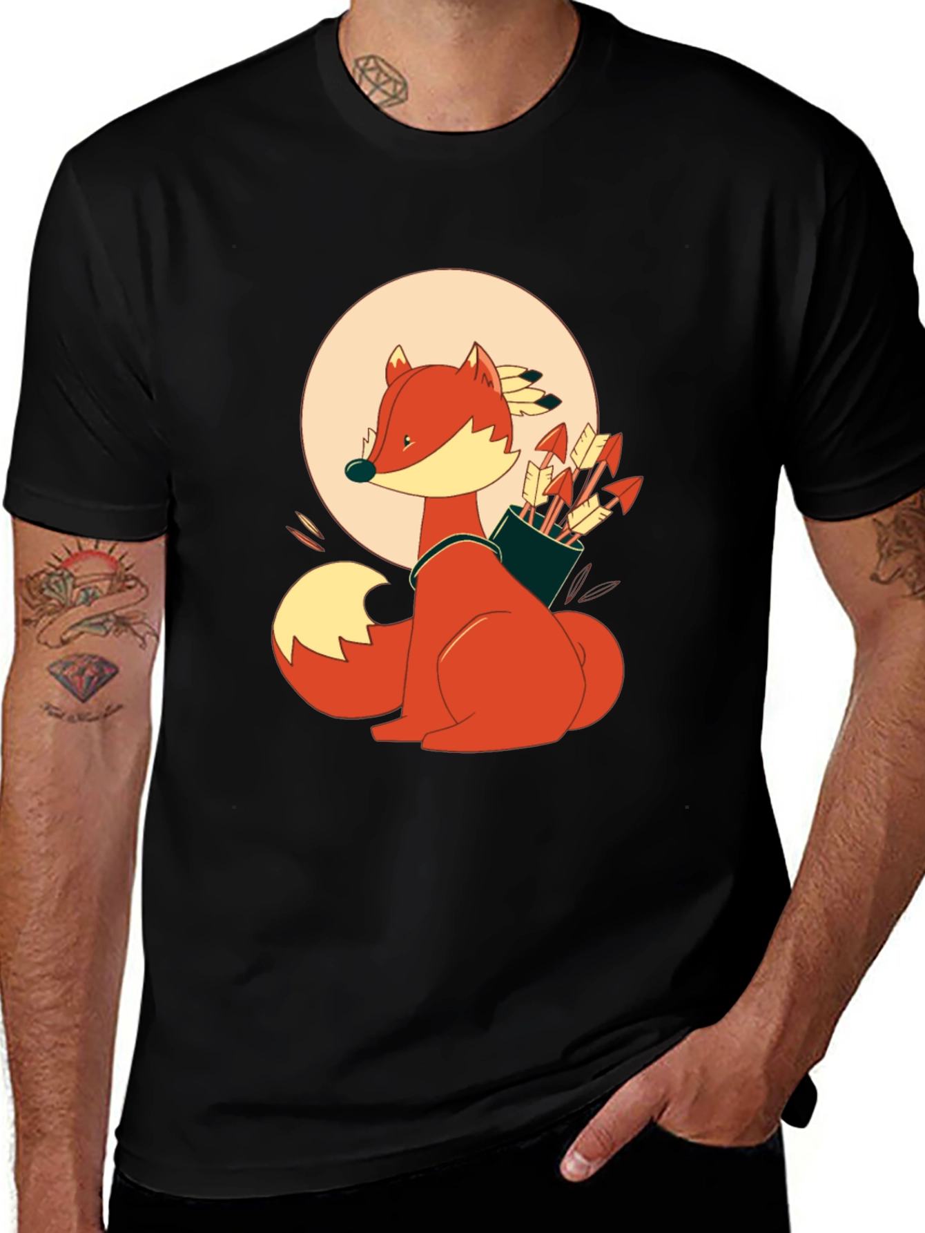 Variant 8 of Fox Archer Graphic Tee - Quirky Casual Style