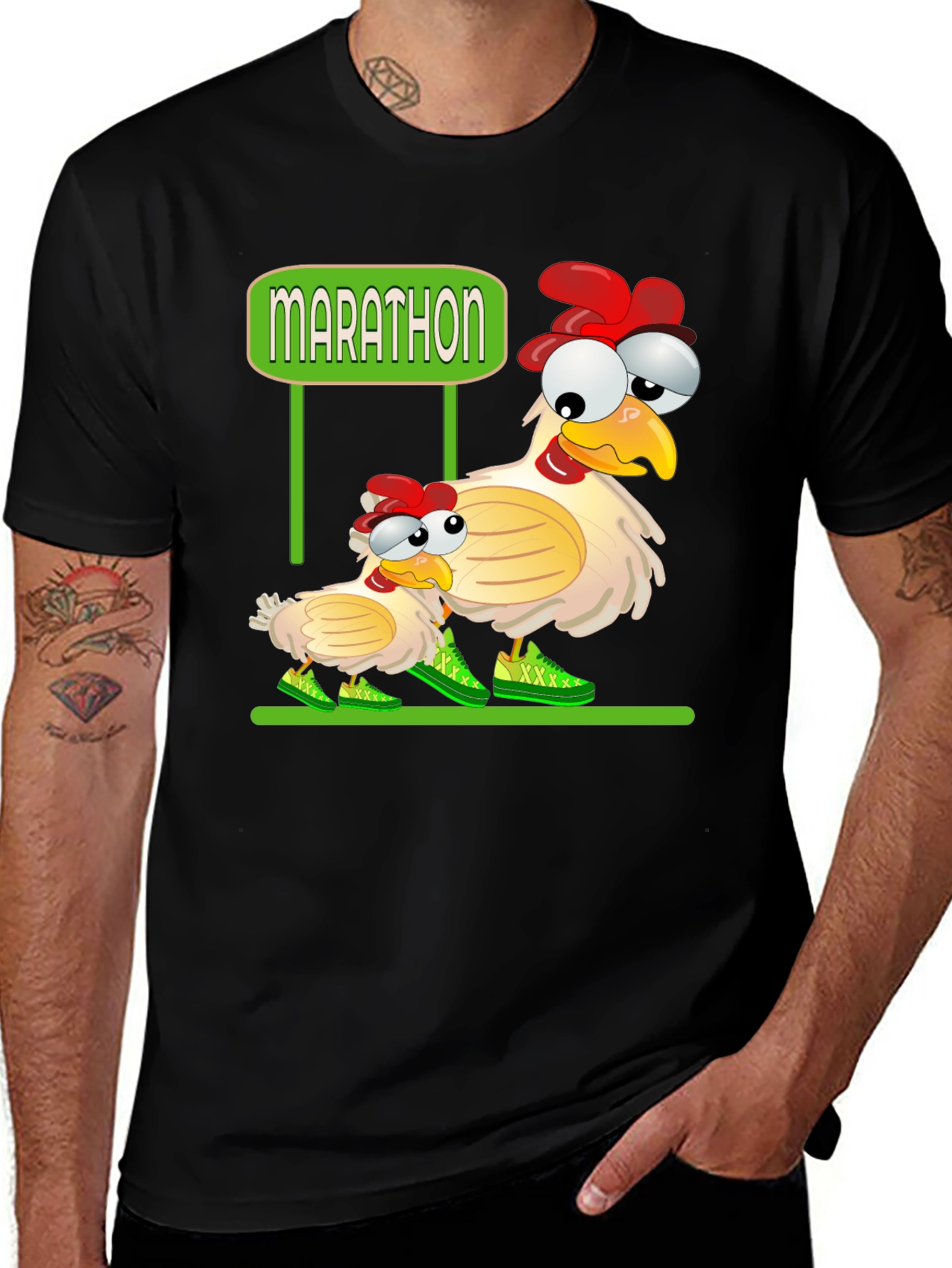 Variant 9 of Marathon Chicken T-Shirt