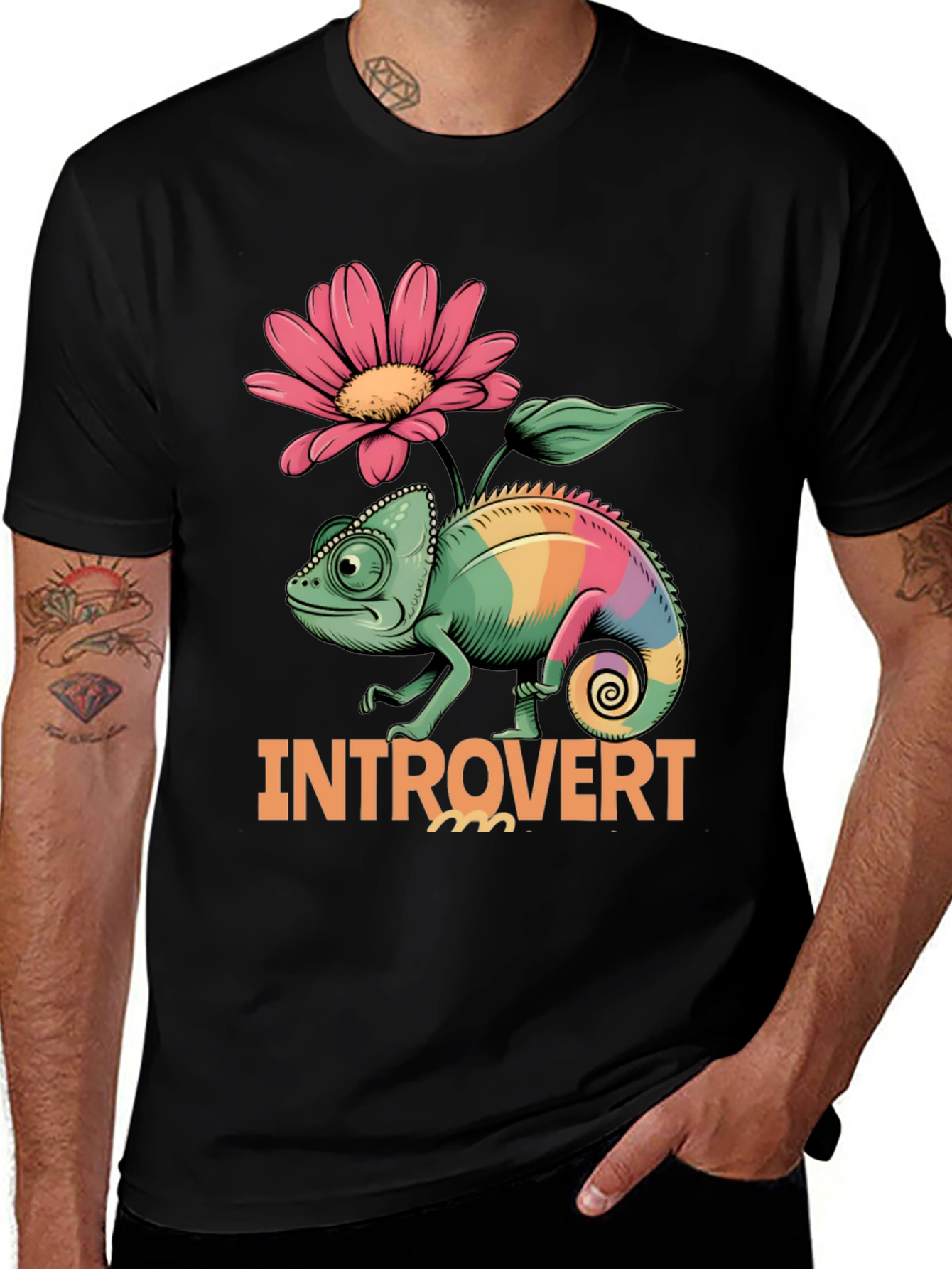 Variant 25 of Introvert Chameleon Graphic Tee