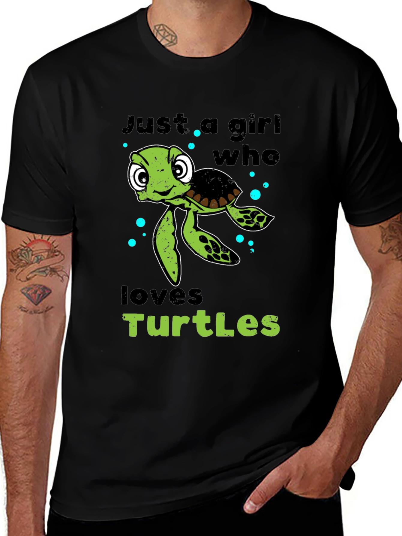 Variant 8 of Girl Who Loves Turtles T-Shirt