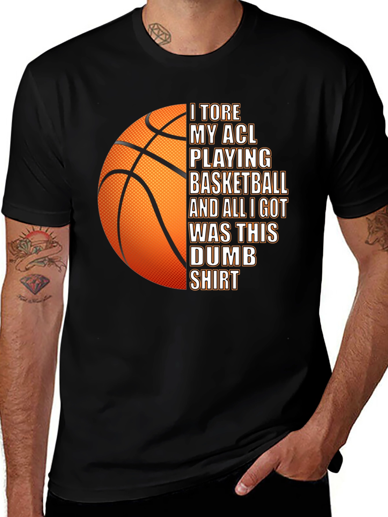 Variant 22 of I Tore My ACL Basketball T-Shirt - Novelty Graphic Tee