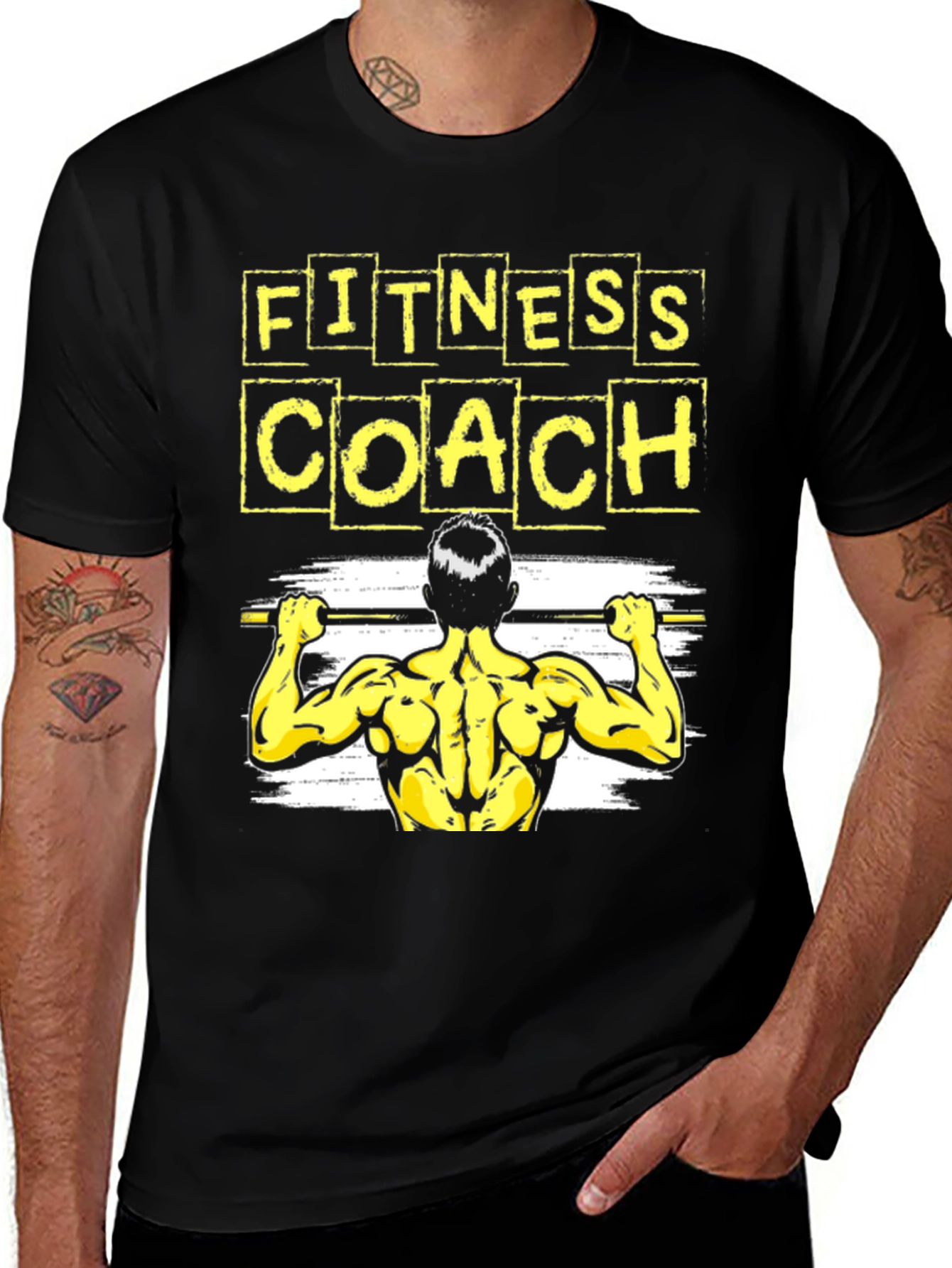 Variant 6 of Fitness Coach Graphic T-Shirt Gym Workout Tee