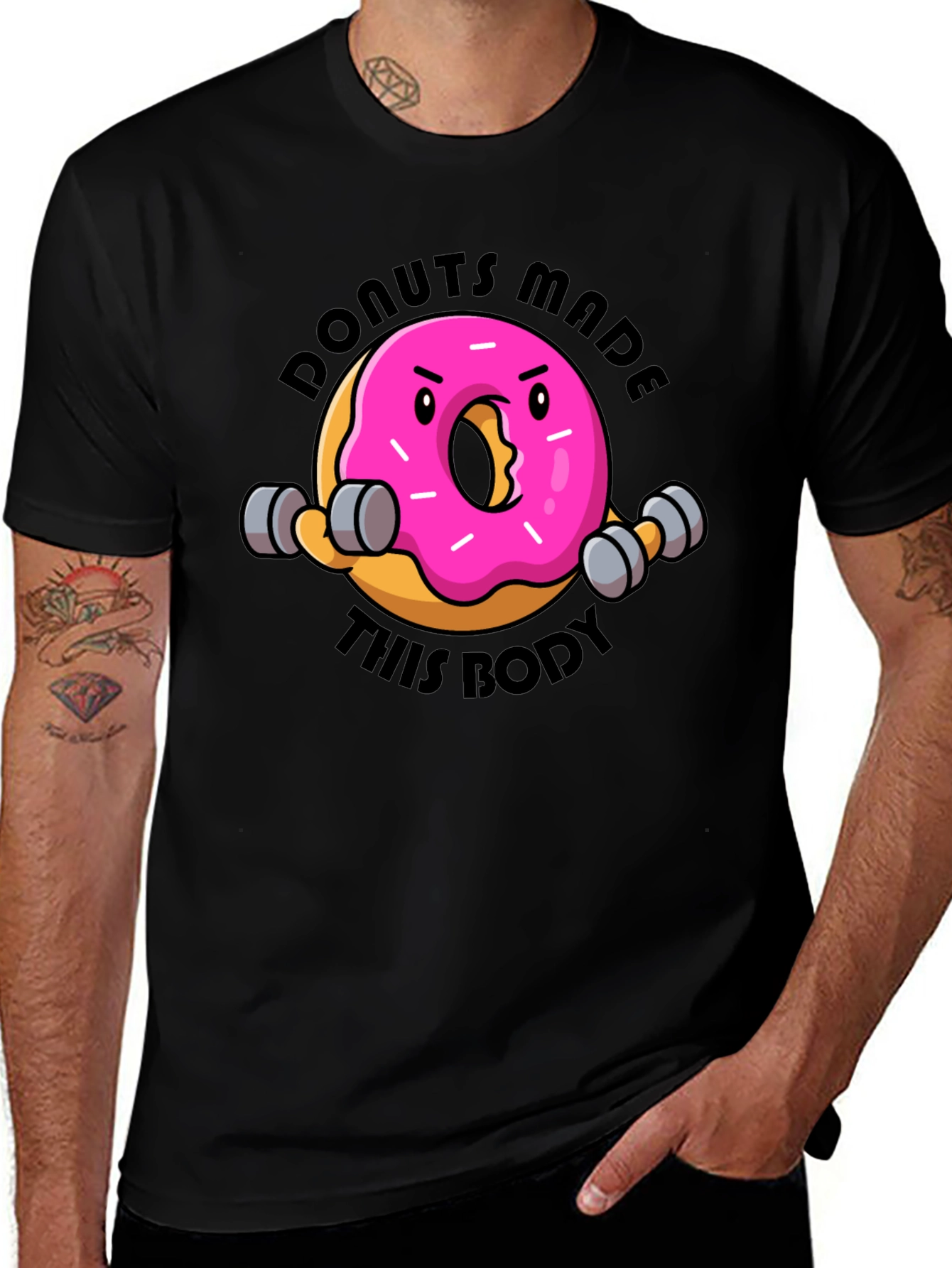Variant 2 of Donuts Made This Body Graphic T-Shirt