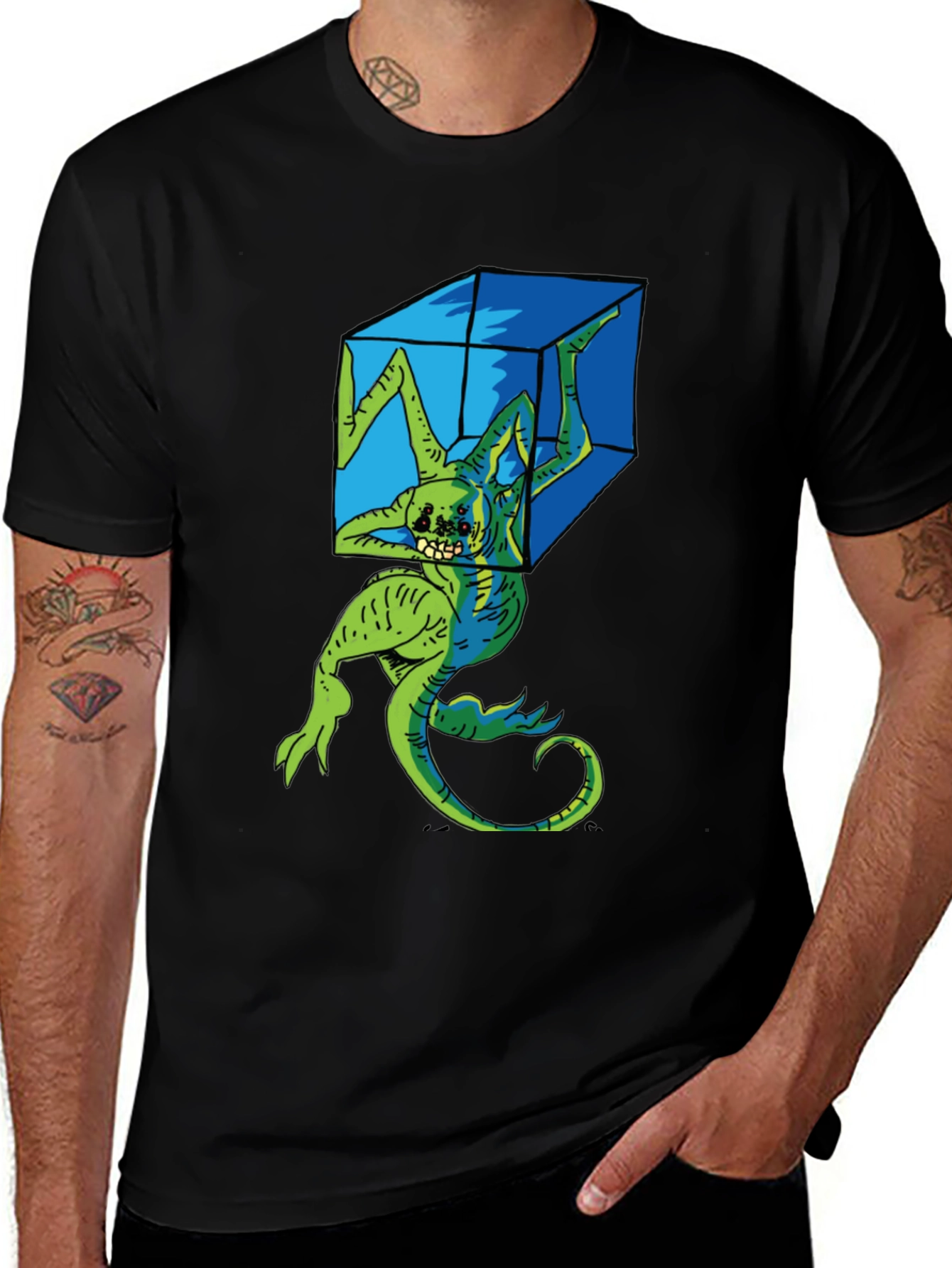 Variant 7 of Monster in a Box Graphic Tee - Unique Design