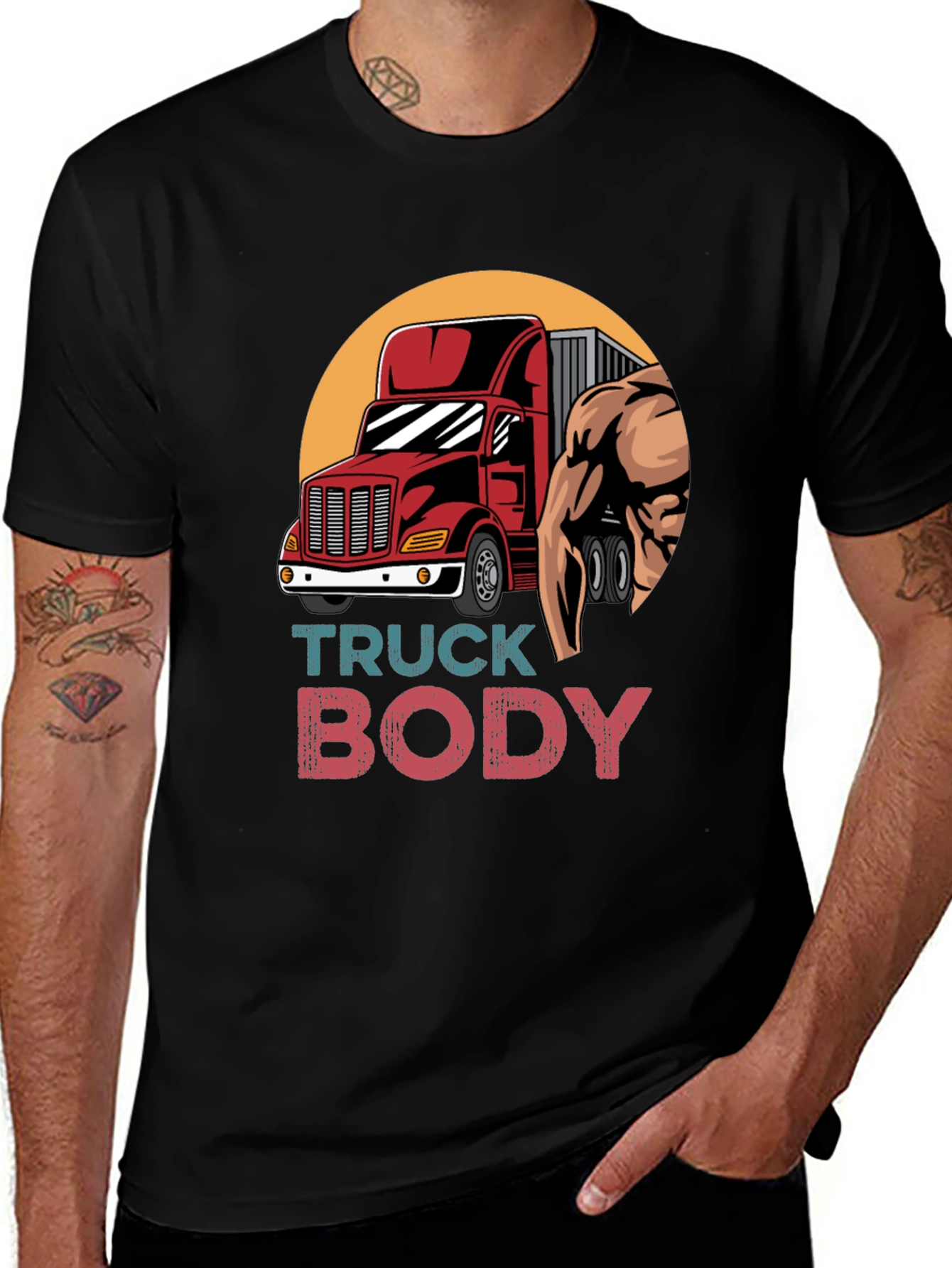 Variant 19 of Truck Body T-Shirt - Funny Gym Tee