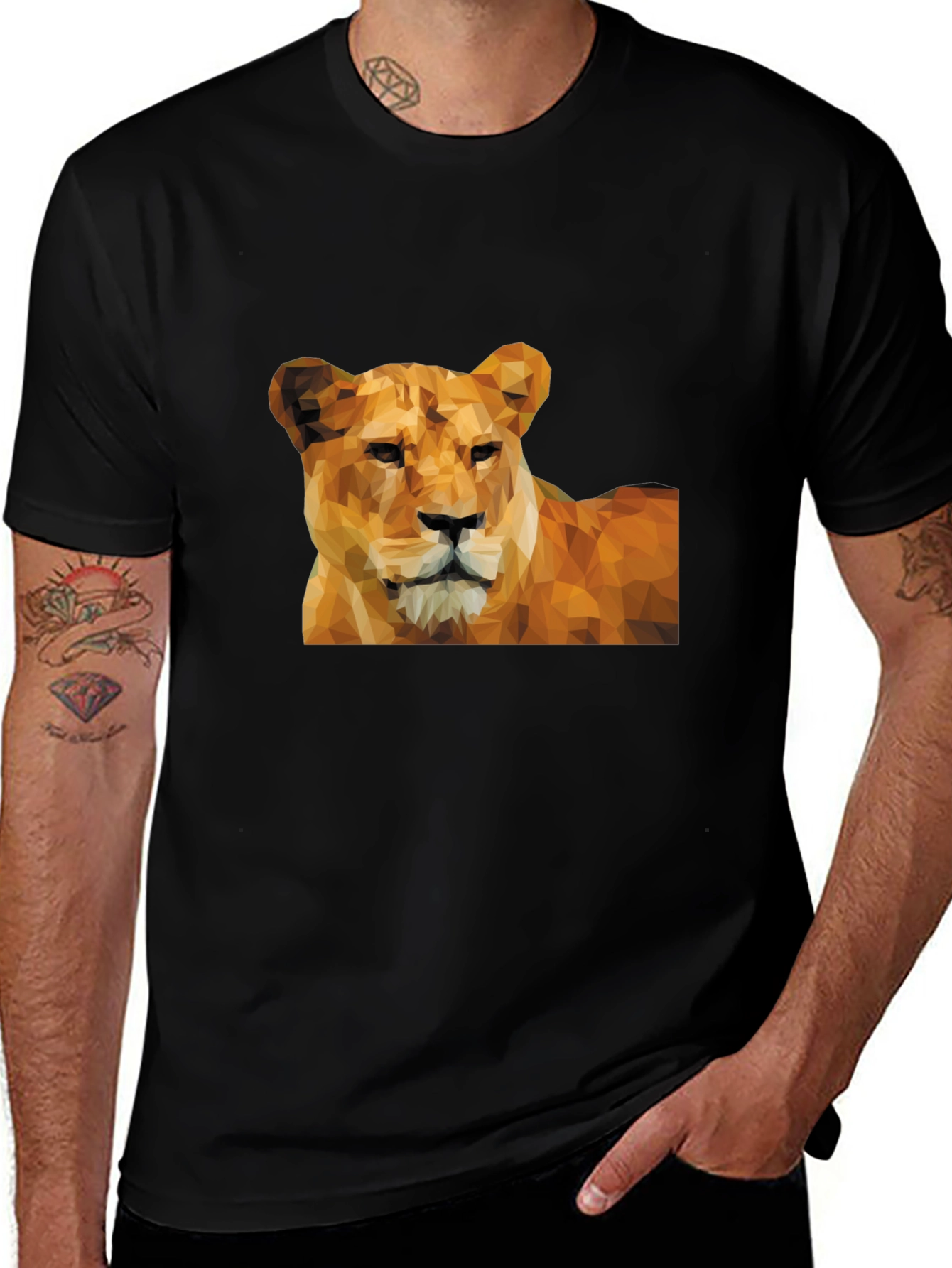 Variant 5 of Lioness Graphic Print Black T-Shirt