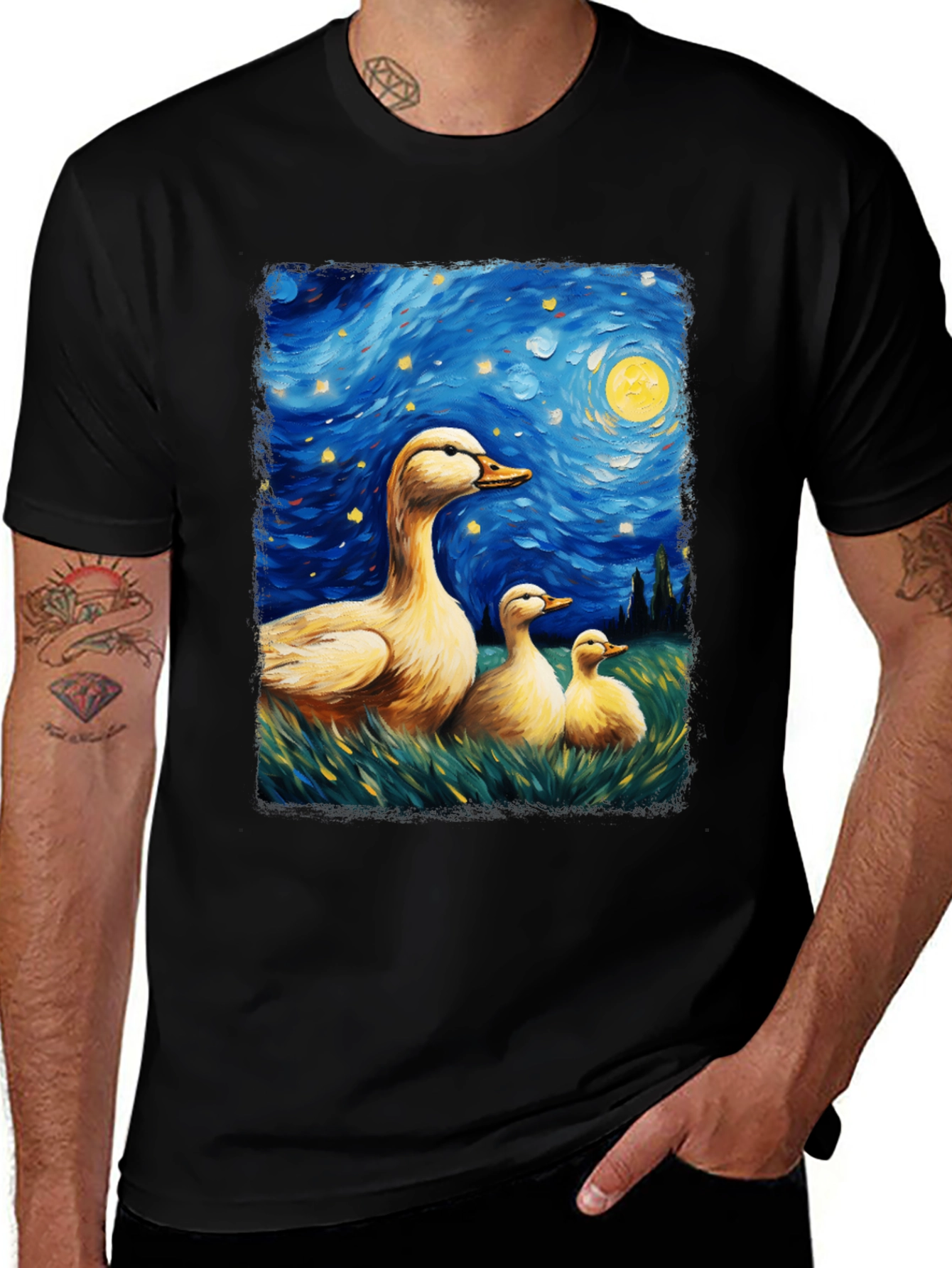 Variant 30 of Starry Night Duck T-Shirt