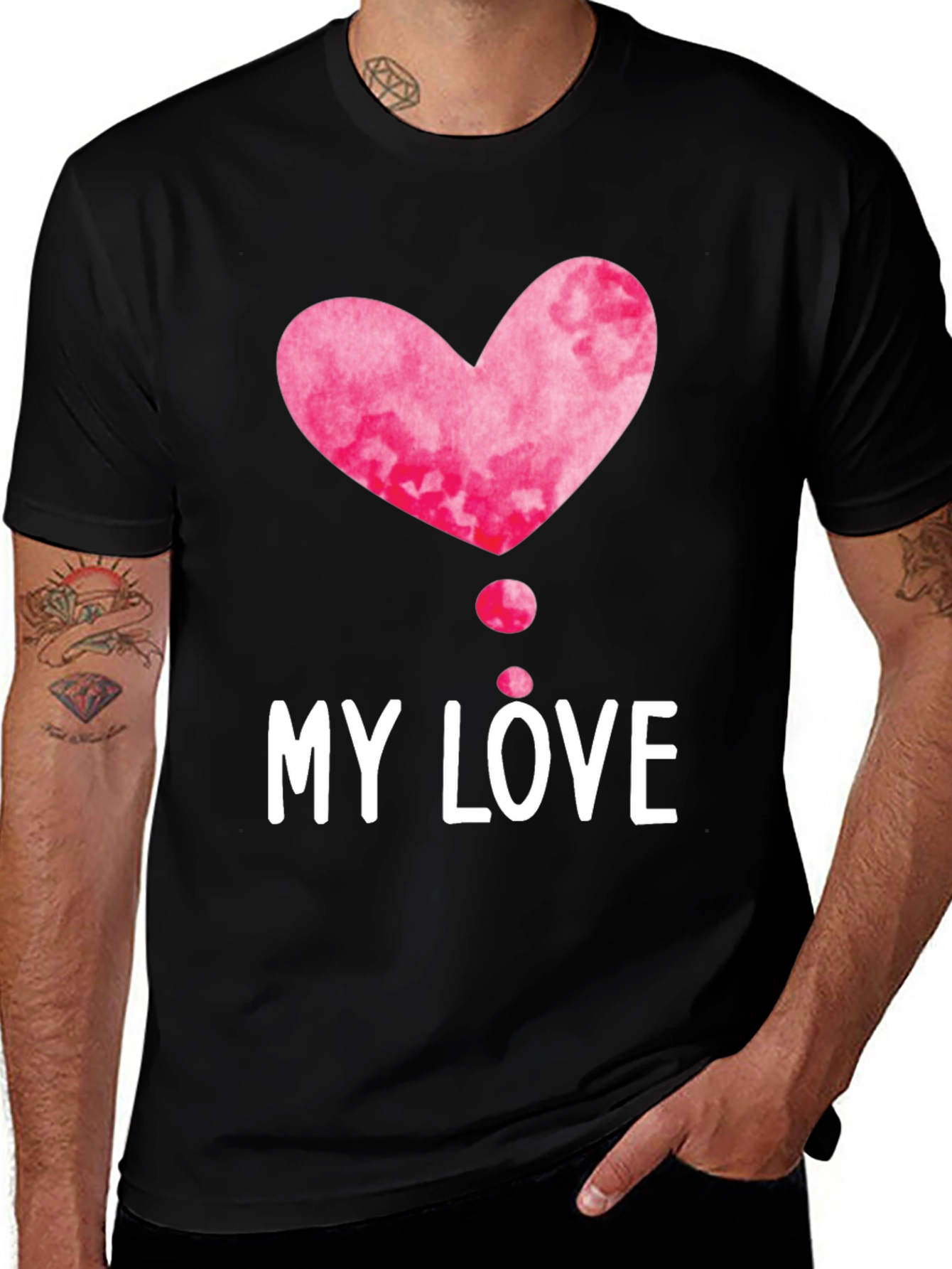 Variant 29 of My Love Heart Graphic Tee - Trendy Casual Top