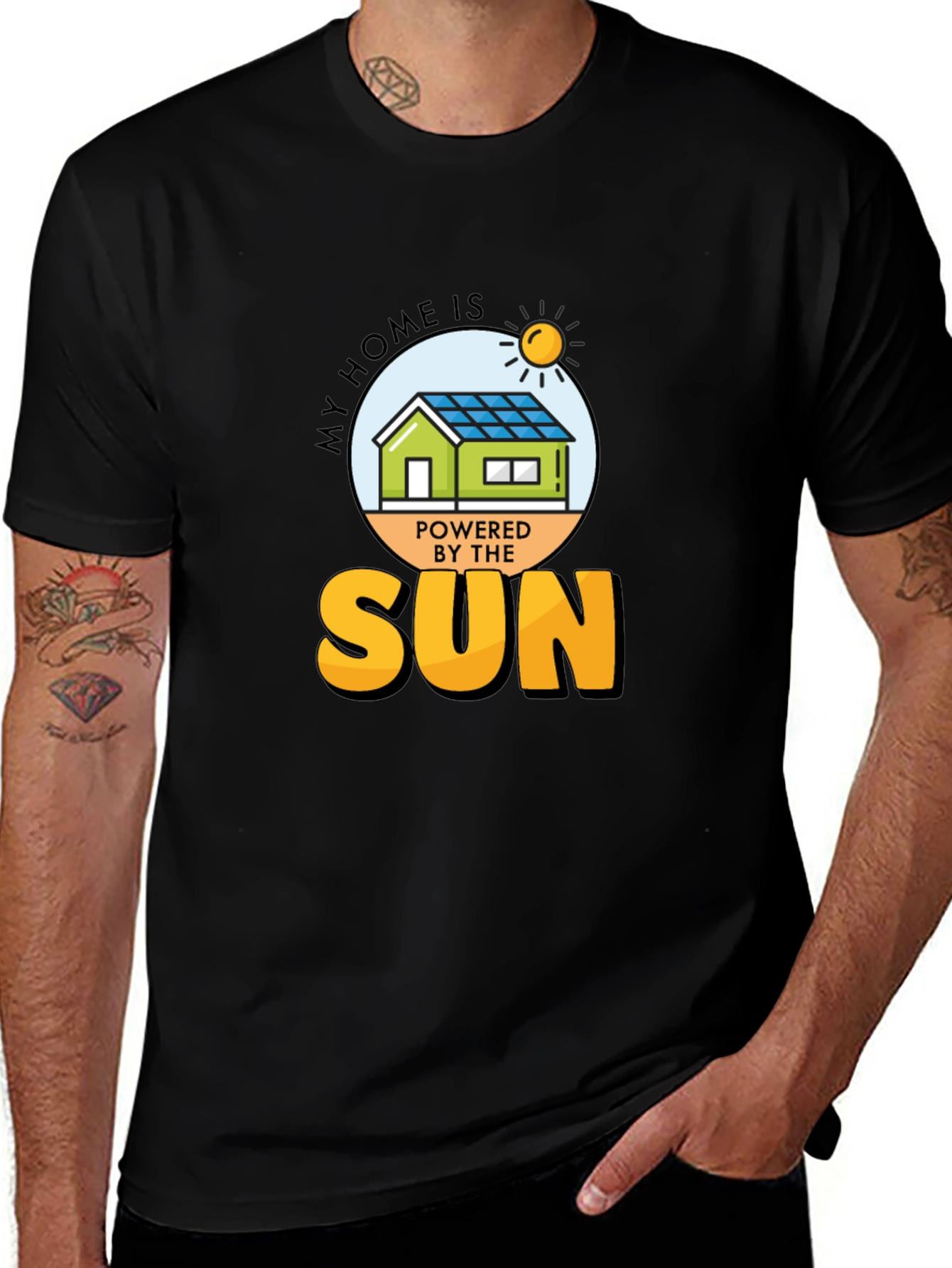 Variant 22 of Eco-Friendly Solar Powered Home T-Shirt