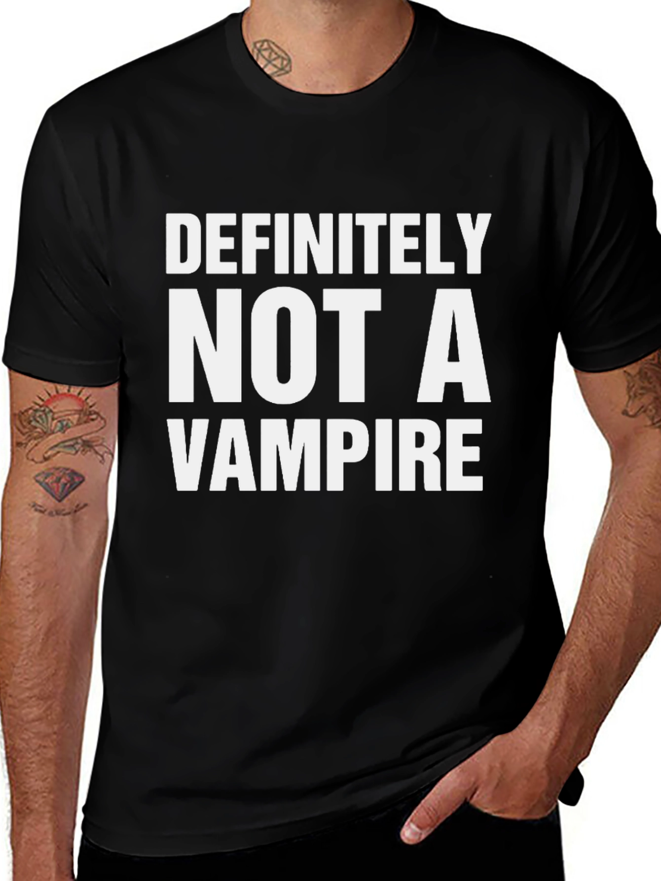 Variant 11 of Definitely Not a Vampire Novelty T-Shirt